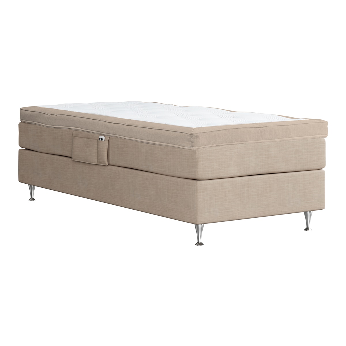 Pack colchón + base eléctrica con patas + topper Firme Vaxo Ajustable Hamta Kraft by Scapa - Beige Cama 80 x 200 cm Beige-2