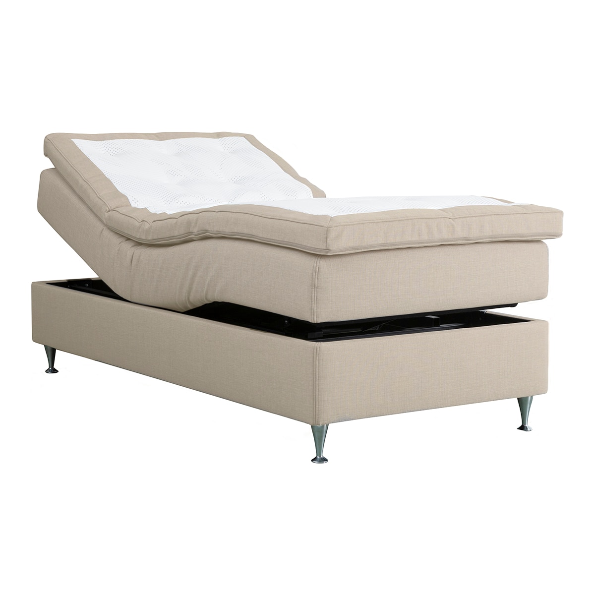 Imagen 0 de Pack colchón + base eléctrica con patas + topper Extra Firme Vaxo Ajustable Hamta Kraft by Scapa Beige