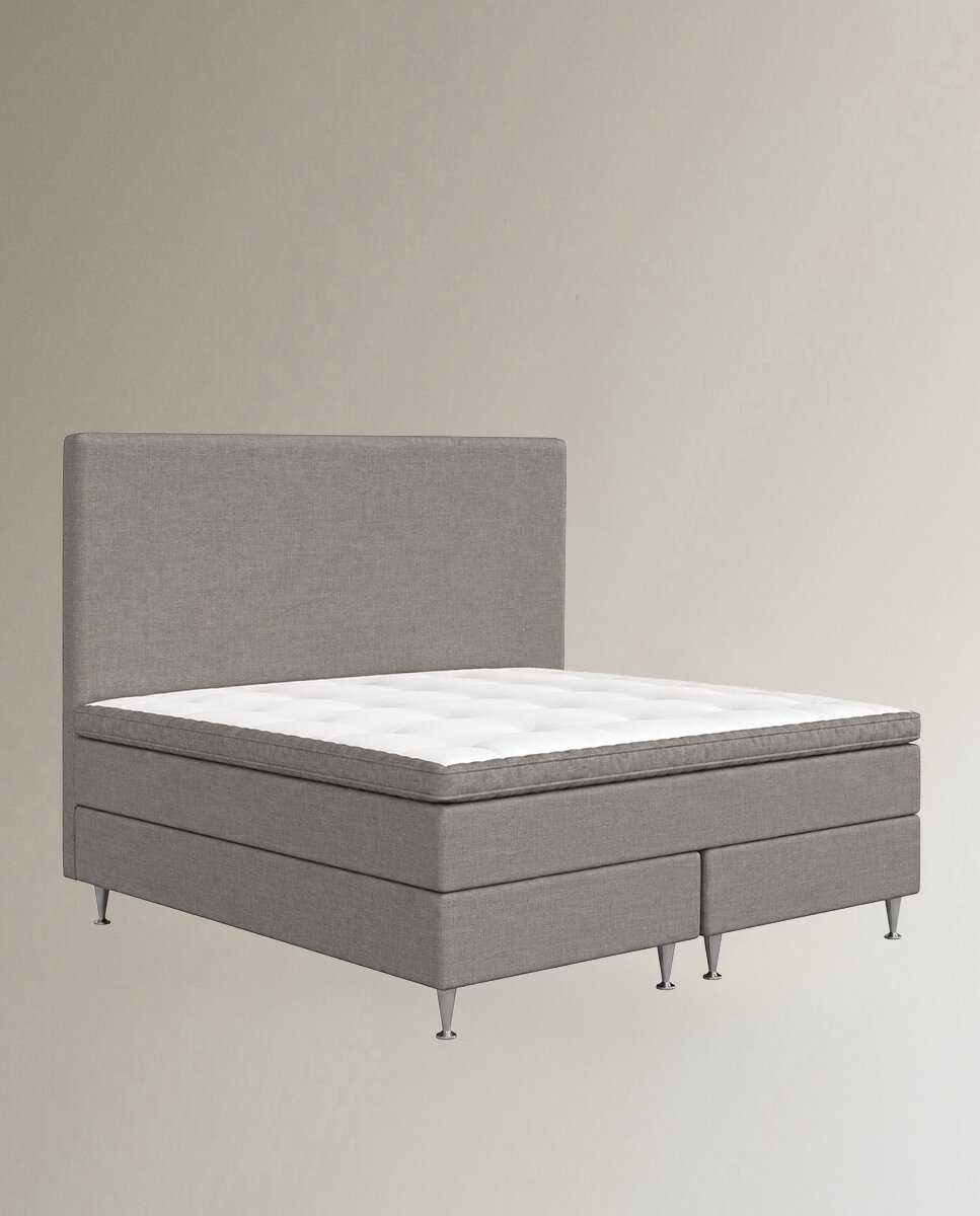 Pack de colchón + base con patas + topper + cabecero de regalo Dual Vaxo Continental Hamta Kraft by Scapa - Gris Cama 160 x 200 cm Gris-1