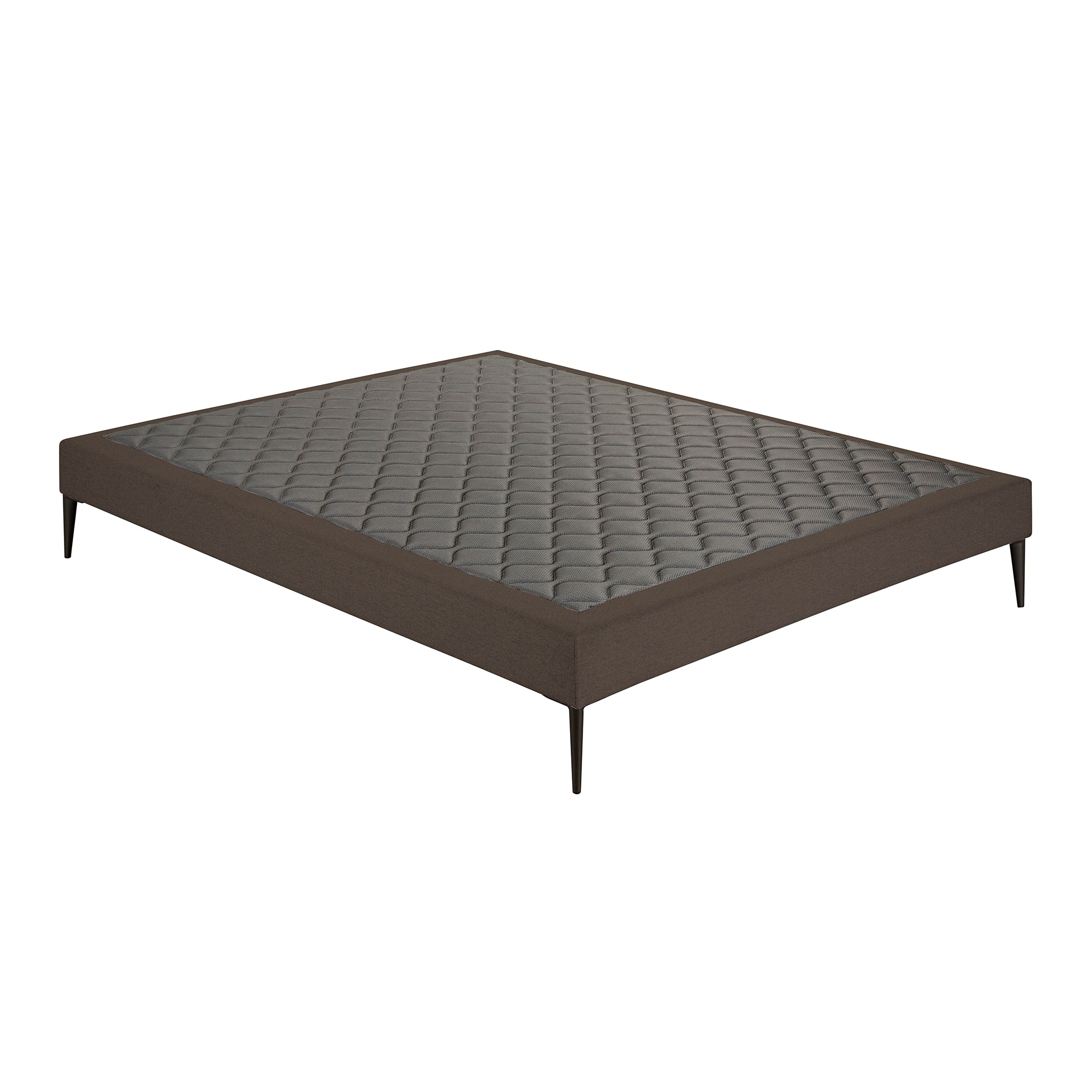 Base tapizada Suiza Deco Sweetbedding - Marrón Cama 80 x 190 cm Marrón-1