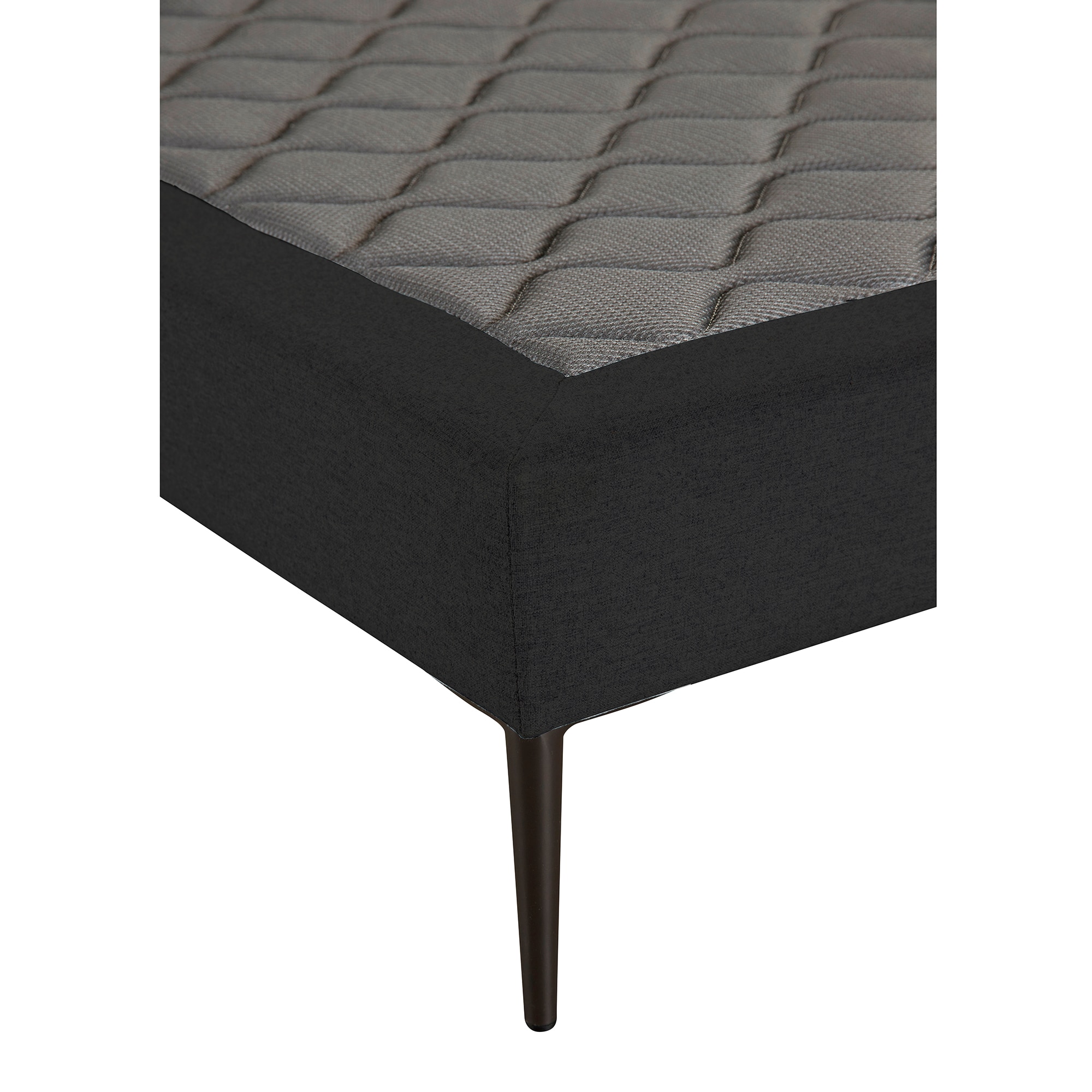 Base tapizada Suiza Deco Sweetbedding - Negro Cama 80 x 190 cm Negro-2