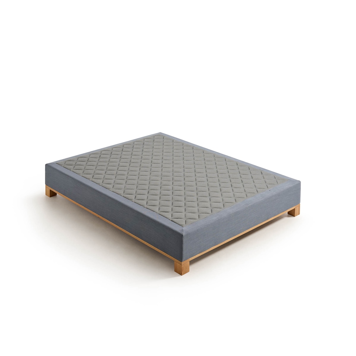 Sweetbedding - Somier de madera tapizado con patas Suiza D Nature Sweetbedding.