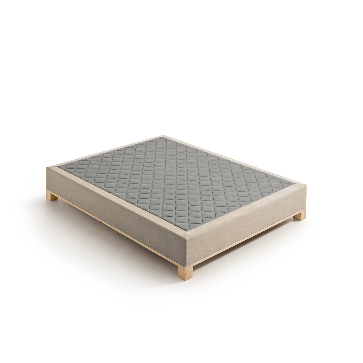 Imagen 0 de Somier de madera tapizado con patas Suiza D Nature Sweetbedding Beige