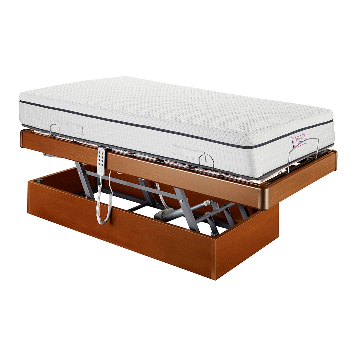 Conjunto colchón visco y base articulada Basilea Visco Plus Sweetbedding - Cerezo Cama 105 x 190 cm Cerezo-2