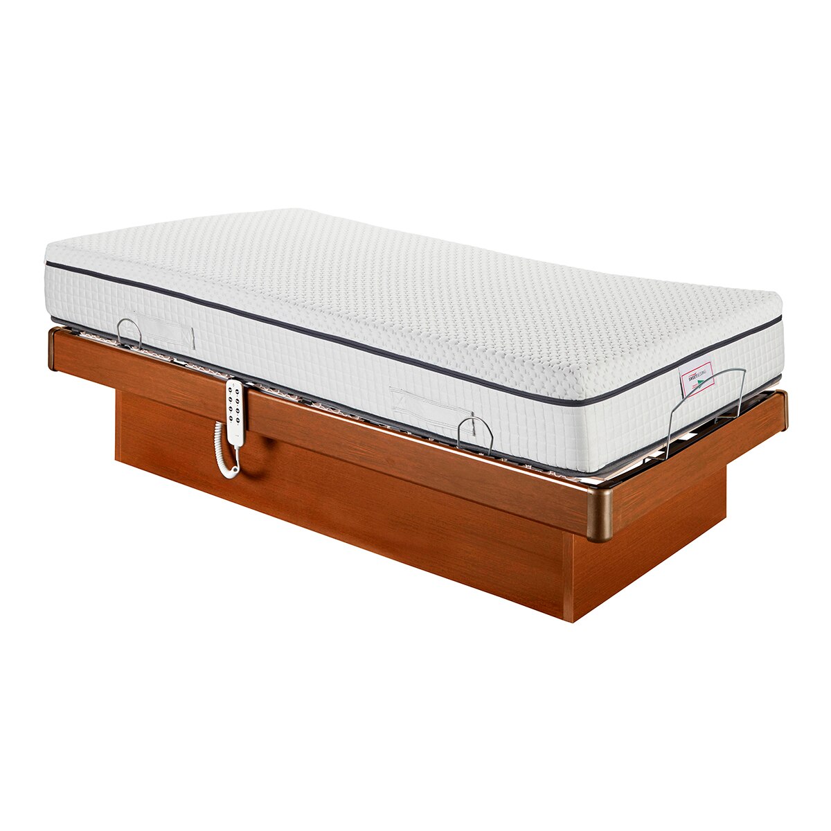 Conjunto colchón visco y base articulada Basilea Visco Plus Sweetbedding - Cerezo Cama 105 x 190 cm Cerezo-3