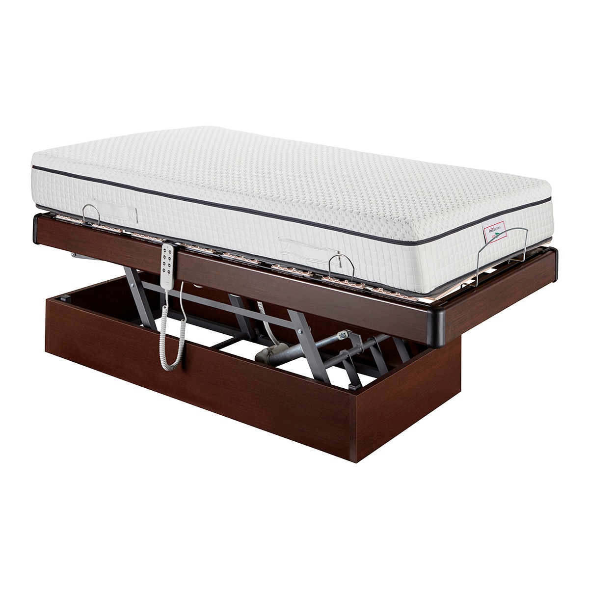 Conjunto colchón visco y base articulada Basilea Visco Plus Sweetbedding - Wengué Cama 105 x 190 cm Wengué-2