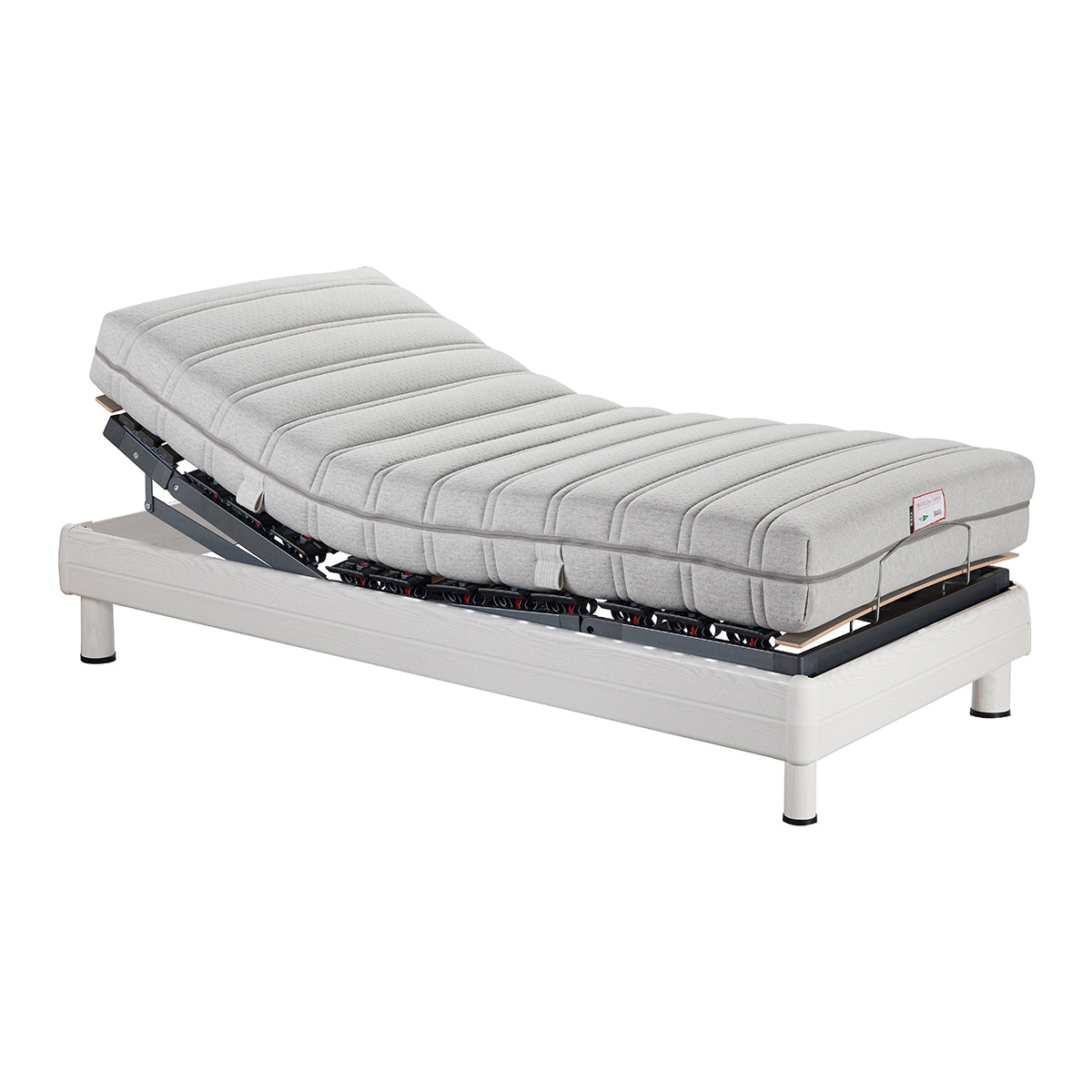 Conjunto colchón látex y base articulada Suiza Basel LTX Sweetbedding - Blanco Cama 105 x 190 cm Blanco-1