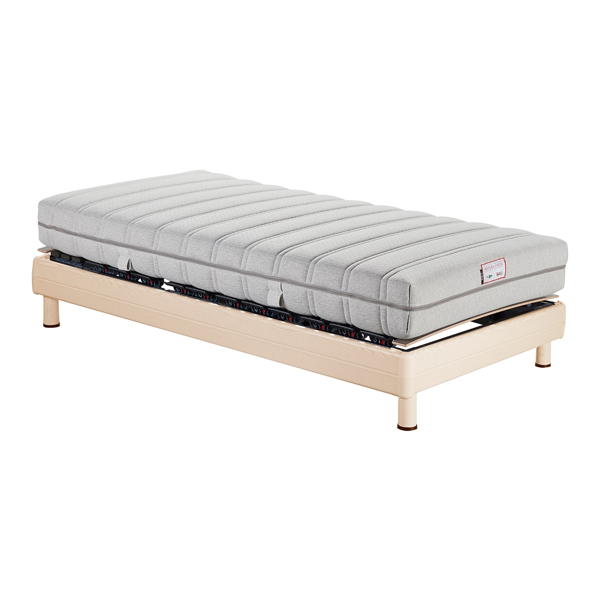 Conjunto colchón látex y base articulada Suiza Basel LTX Sweetbedding - Haya Cama 105 x 190 cm Haya-2