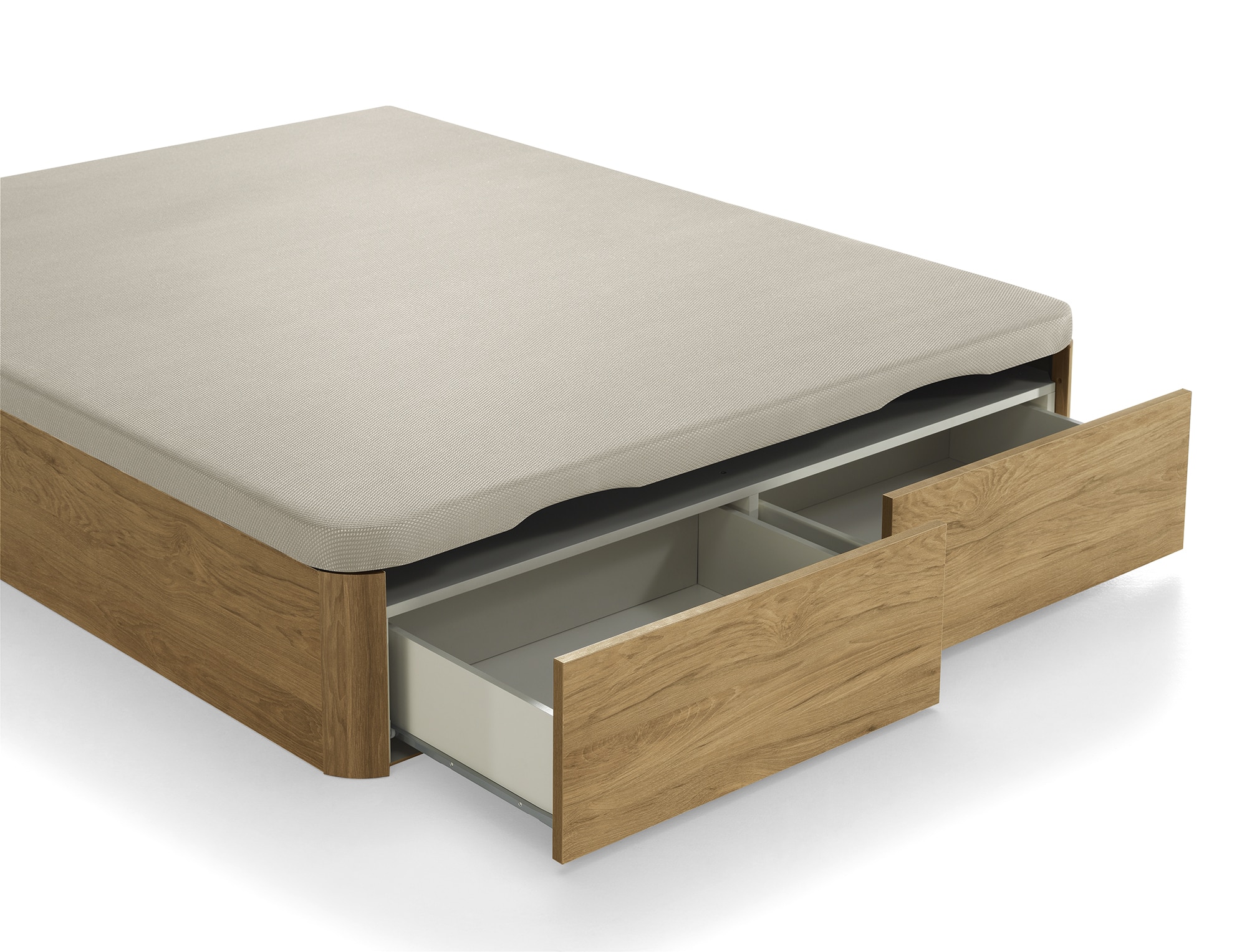Canapé abatible de madera Lira Ecus - Roble Cama 135 x 190 cm Roble-3