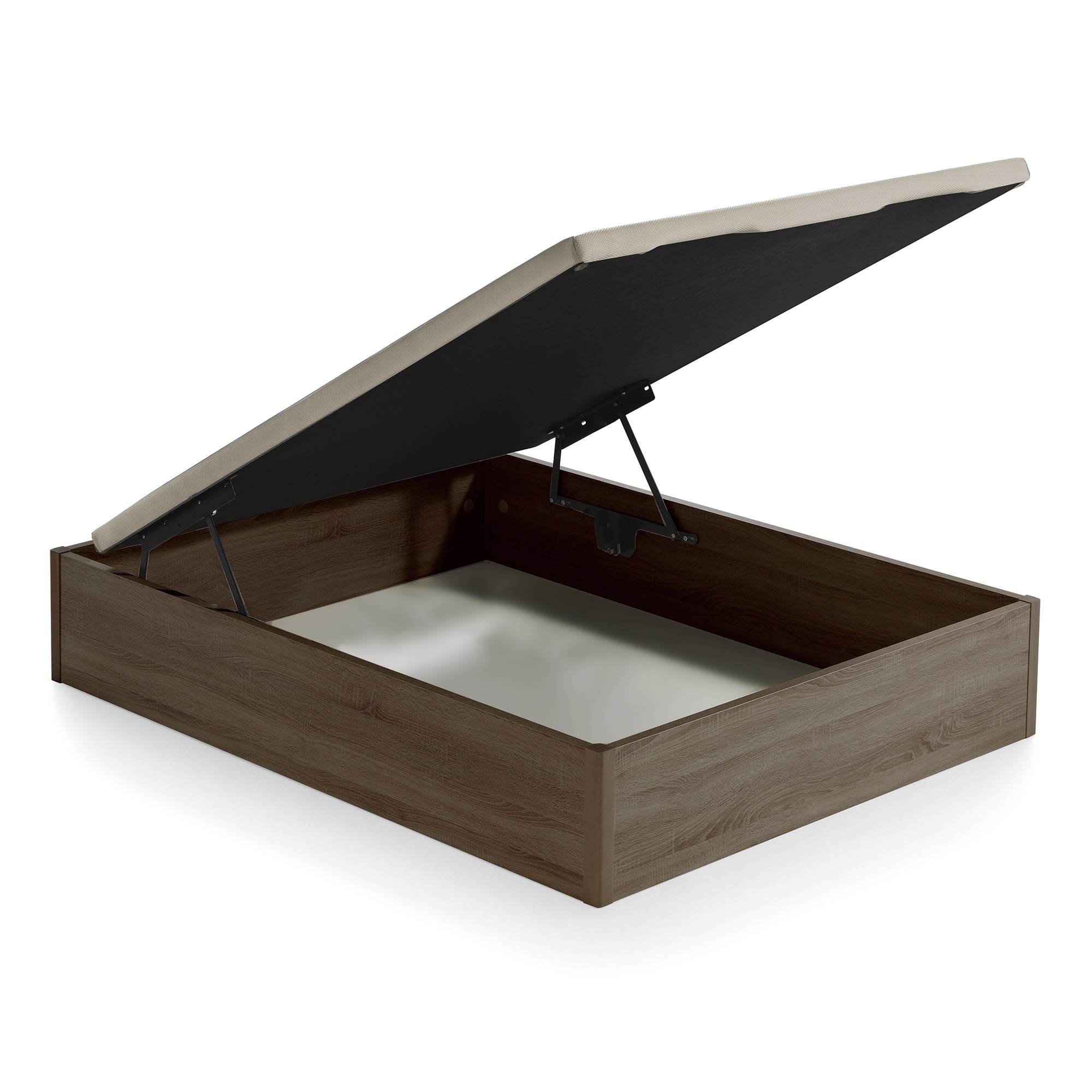Canapé abatible de madera de gran capacidad Gina GC Ecus - Indio Cama 150 x 200 cm Indio-1