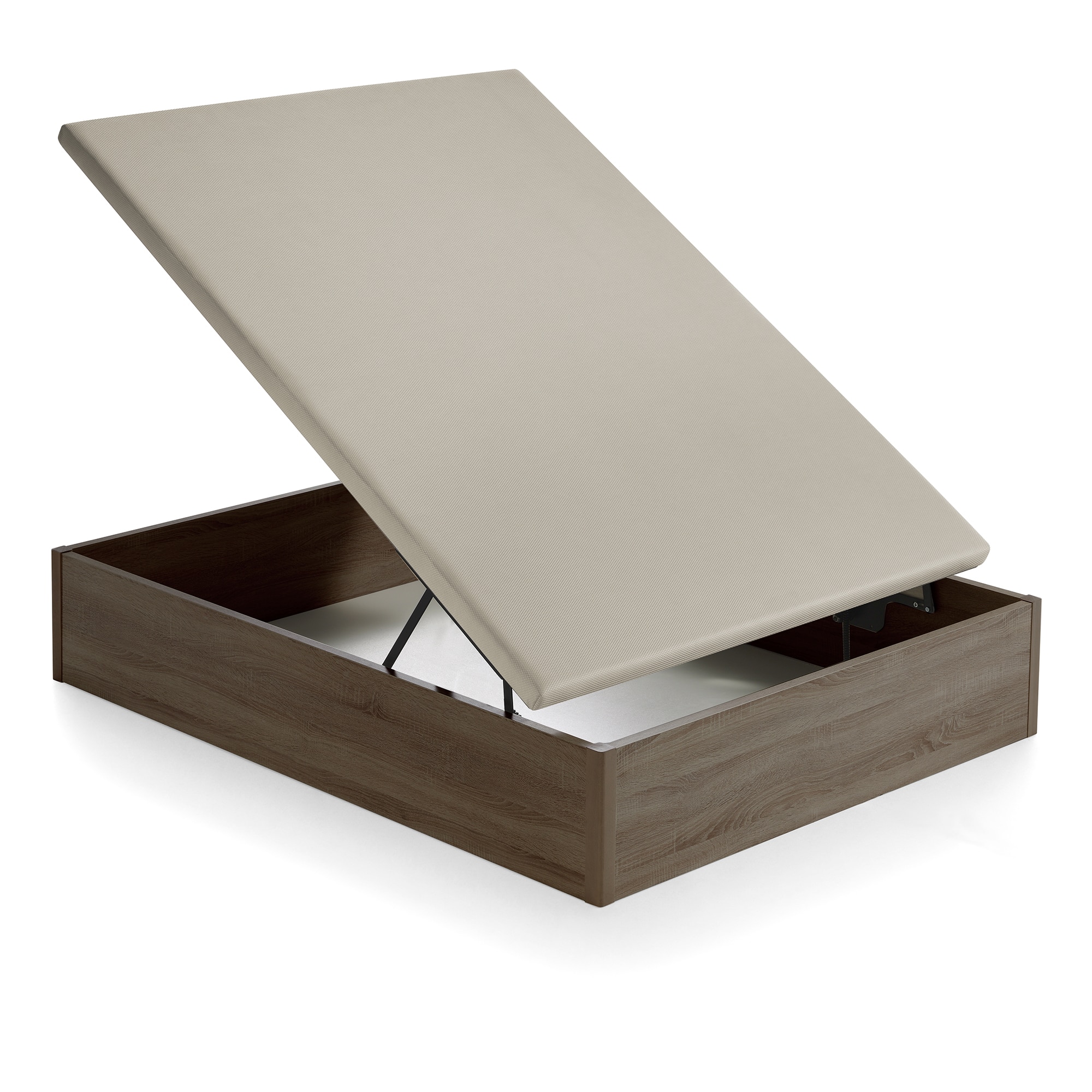 Canapé abatible de madera de gran capacidad Gina GC Ecus - Indio Cama 150 x 200 cm Indio-3