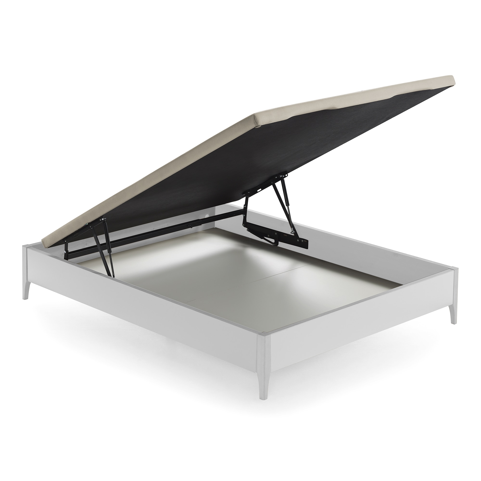 Imagen 1 de Canapé abatible de madera con patas Numa Ecus - Blanco Cama 90 x 190 cm Blanco