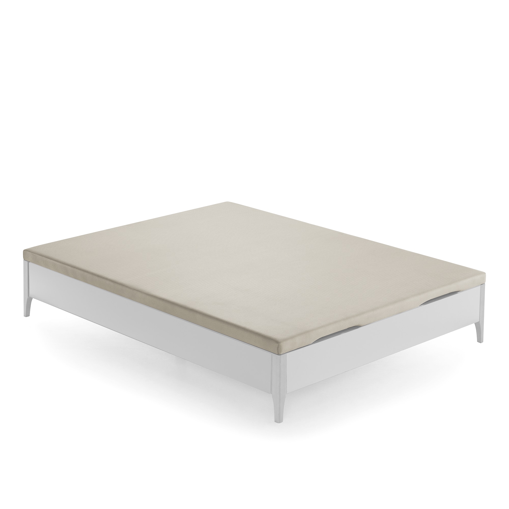 Imagen 2 de Canapé abatible de madera con patas Numa Ecus - Blanco Cama 90 x 190 cm Blanco