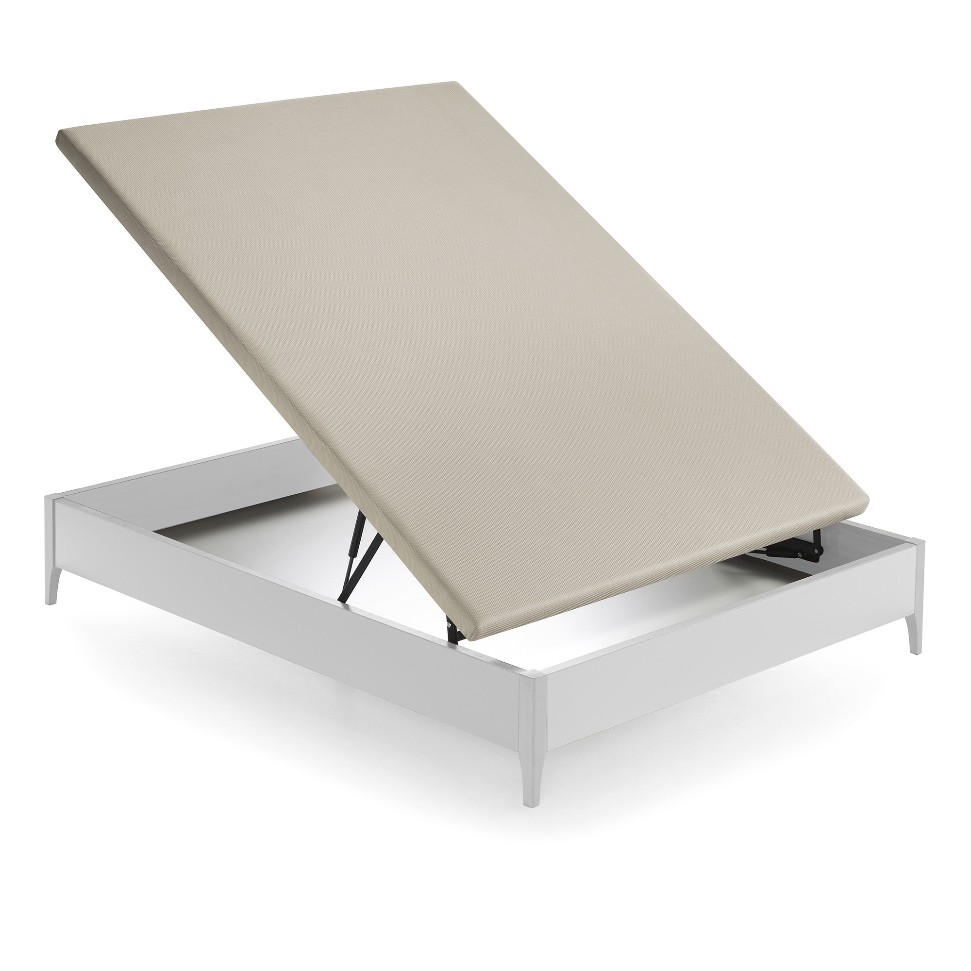 Imagen 3 de Canapé abatible de madera con patas Numa Ecus - Blanco Cama 90 x 190 cm Blanco
