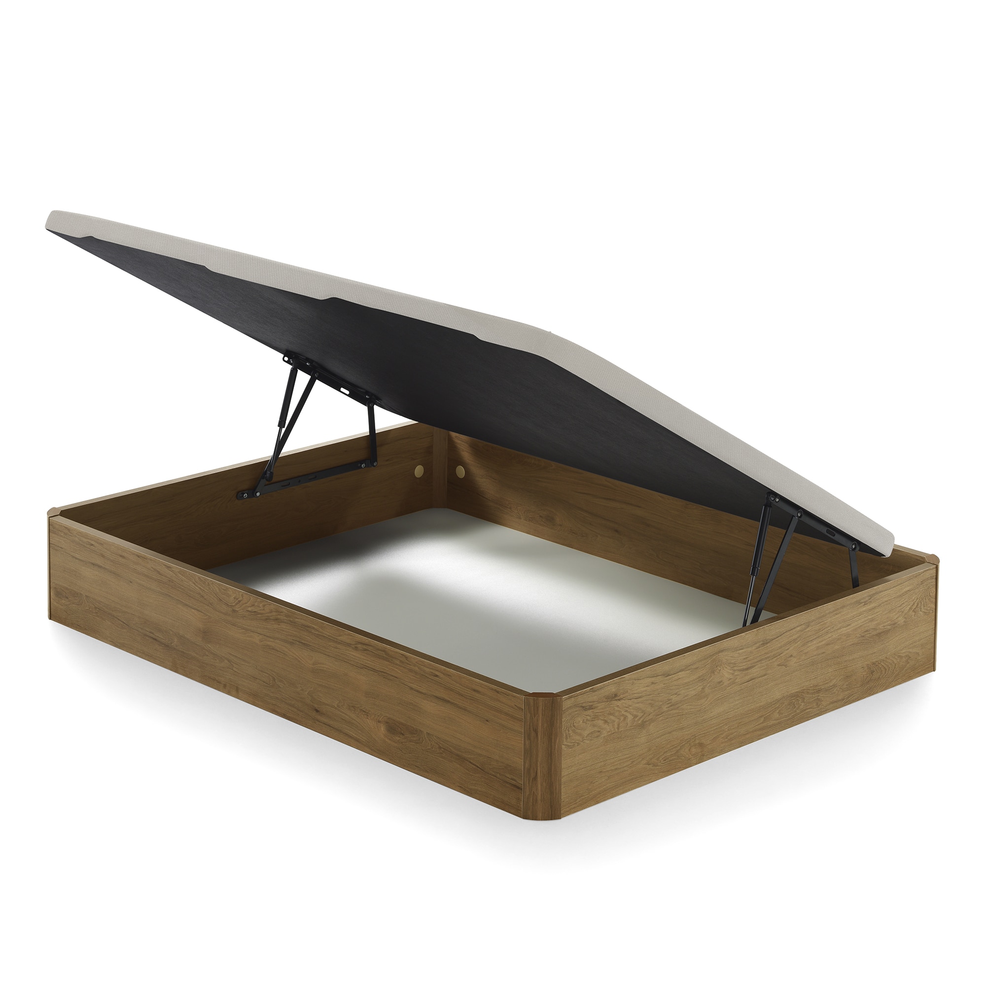 Canapé abatible de madera con apertura lateral Sora Ecus - Roble Cama 150 x 200 cm Roble-1