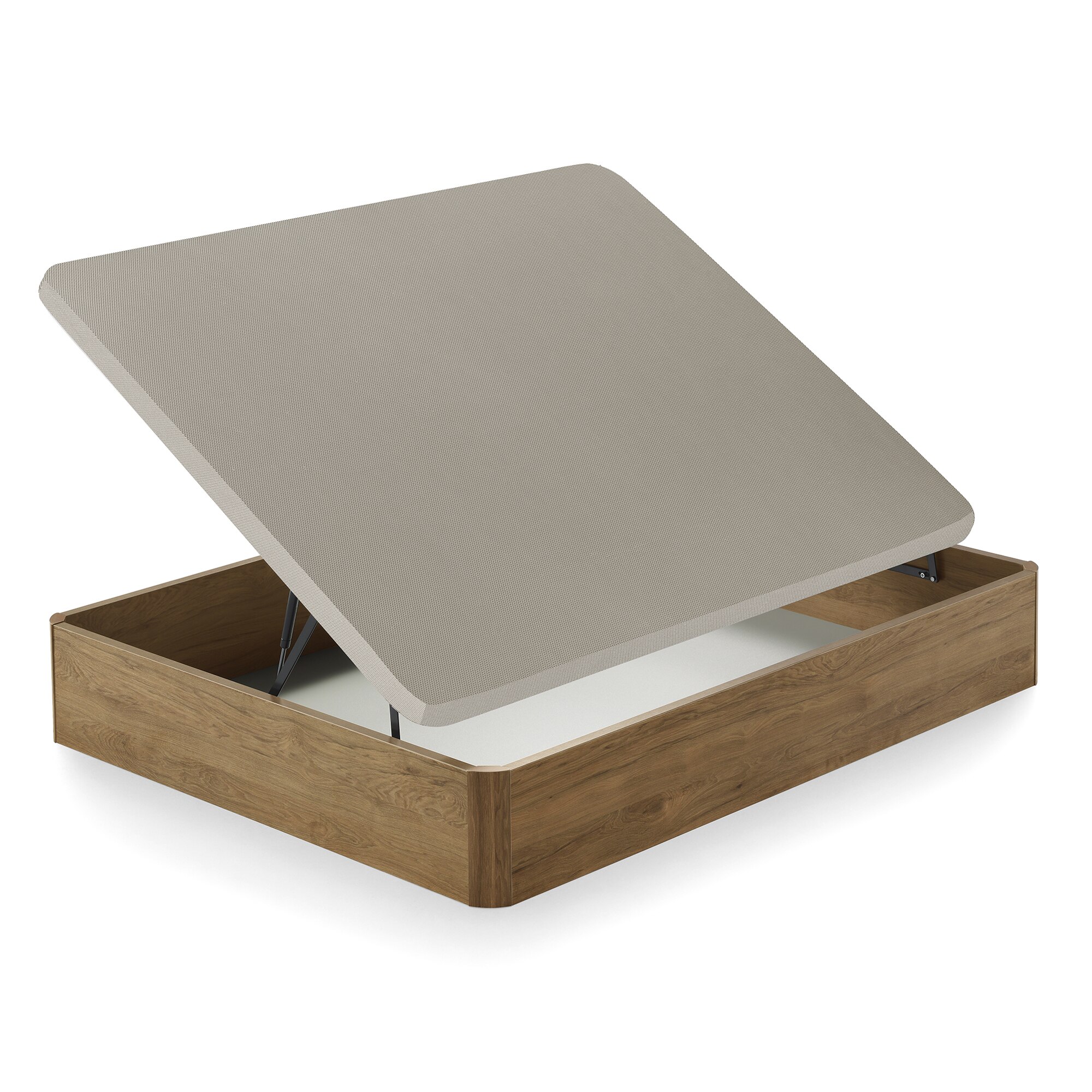 Canapé abatible de madera con apertura lateral Sora Ecus - Roble Cama 150 x 200 cm Roble-3