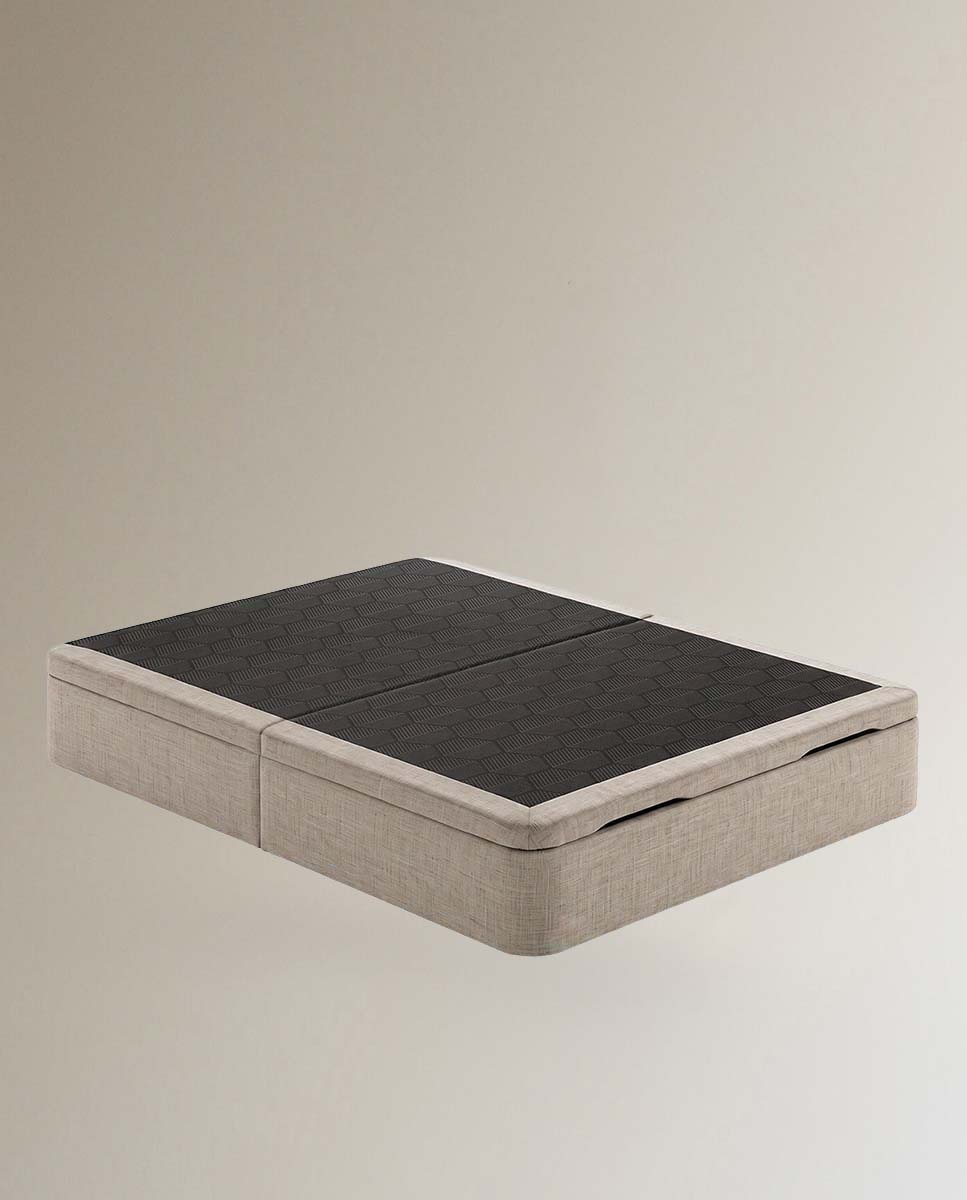 Imagen 2 de Canapé abatible tapizado en tela Steel Ecus - Camel Cama 90 x 190 cm Camel