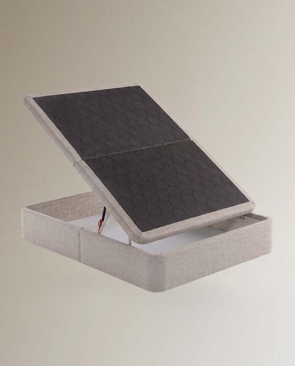 Canapé abatible tapizado en tela Steel Ecus - Gris ceniza Cama 135 x 190 cm Gris ceniza-3