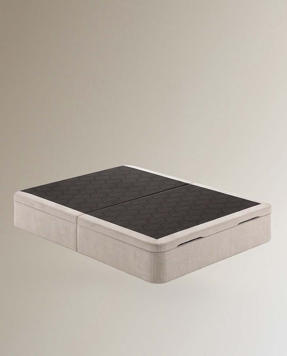 Imagen 2 de Canapé abatible tapizado en tela Steel Ecus - Arena Cama 90 x 190 cm Arena