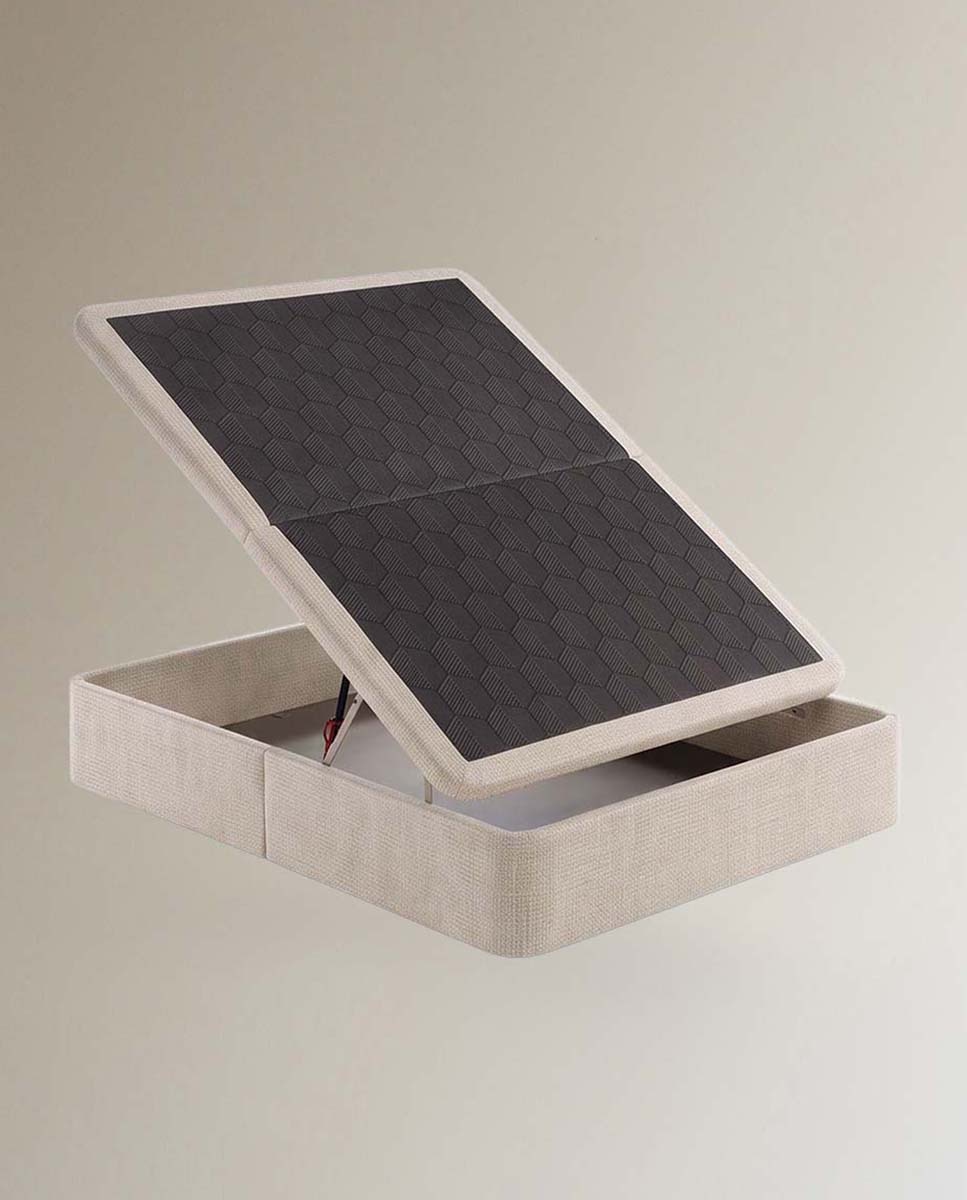 Imagen 3 de Canapé abatible tapizado en tela Steel Ecus - Arena Cama 90 x 190 cm Arena
