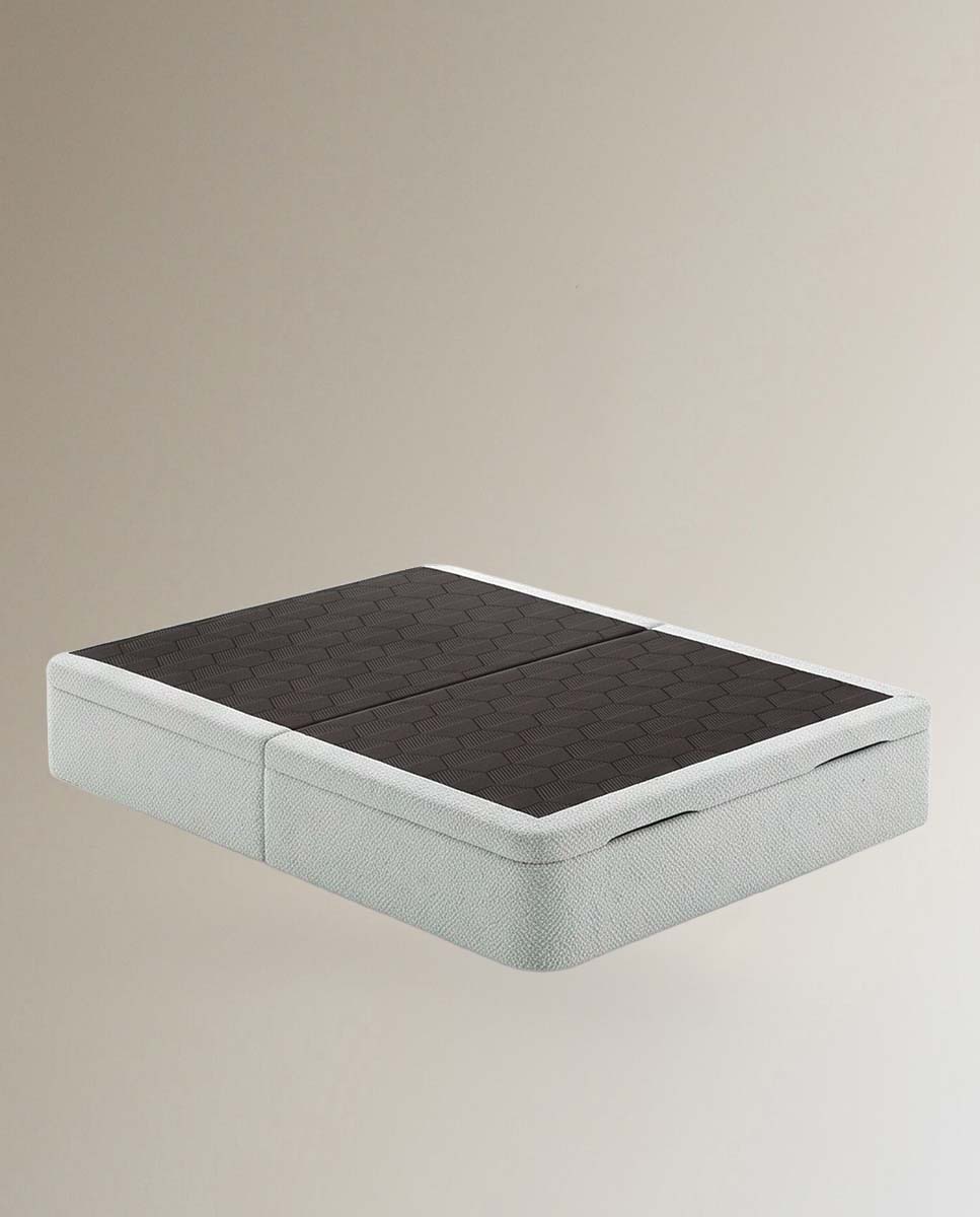 Imagen 2 de Canapé abatible tapizado en tela Steel Ecus - Nácar Cama 90 x 190 cm Nácar