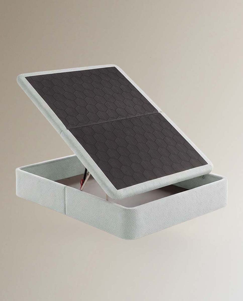 Imagen 3 de Canapé abatible tapizado en tela Steel Ecus - Nácar Cama 90 x 190 cm Nácar