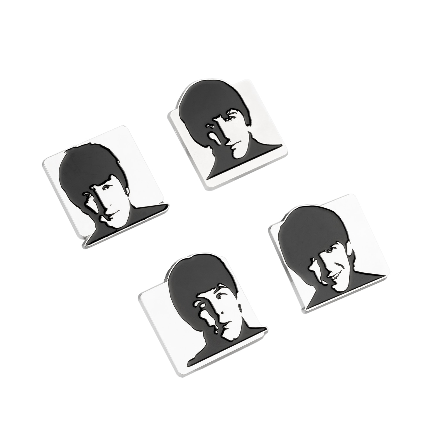 Imagen 0 de Set de 4 pins The Beatles Erik negro