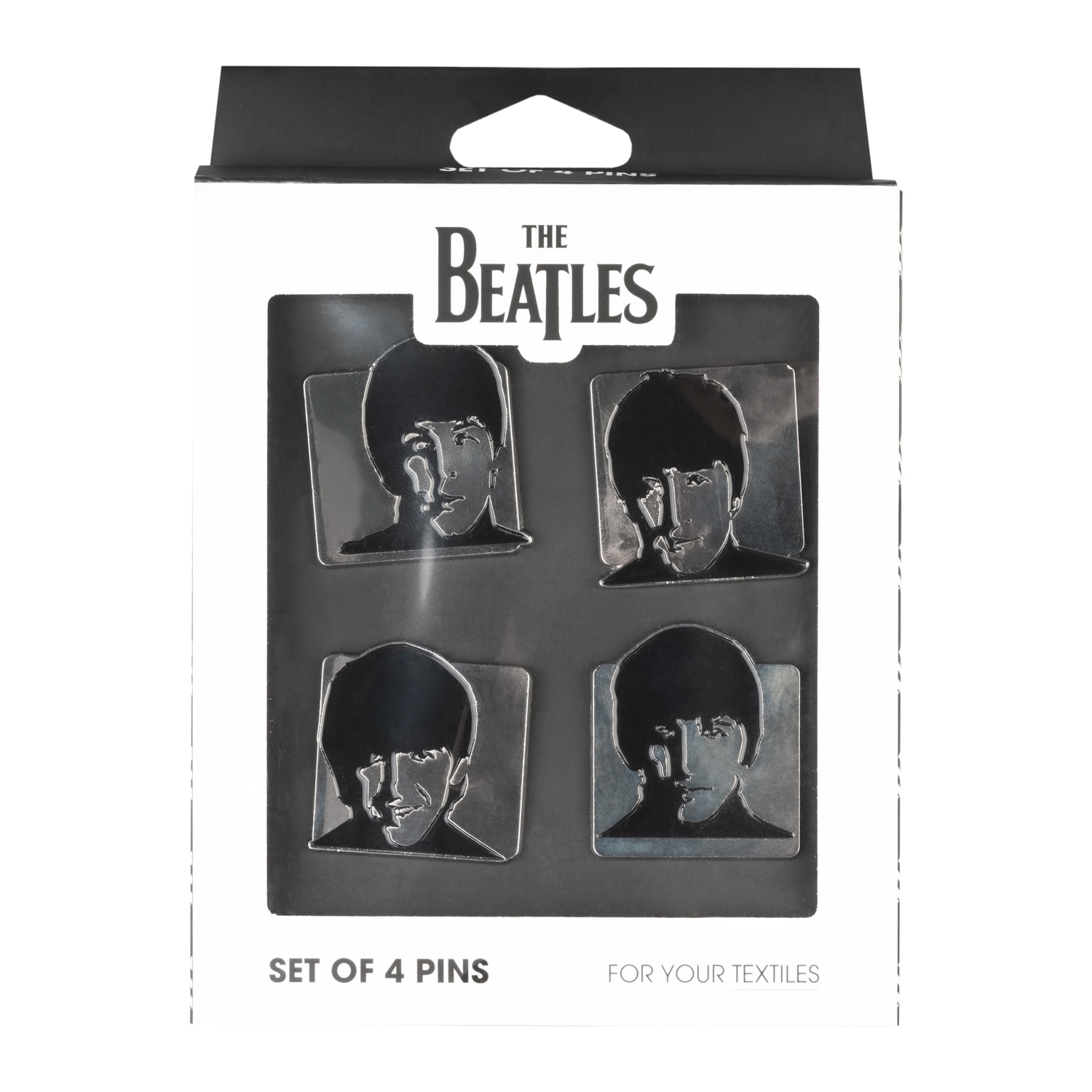 Set de 4 pins The Beatles Erik negro Multicolor-2