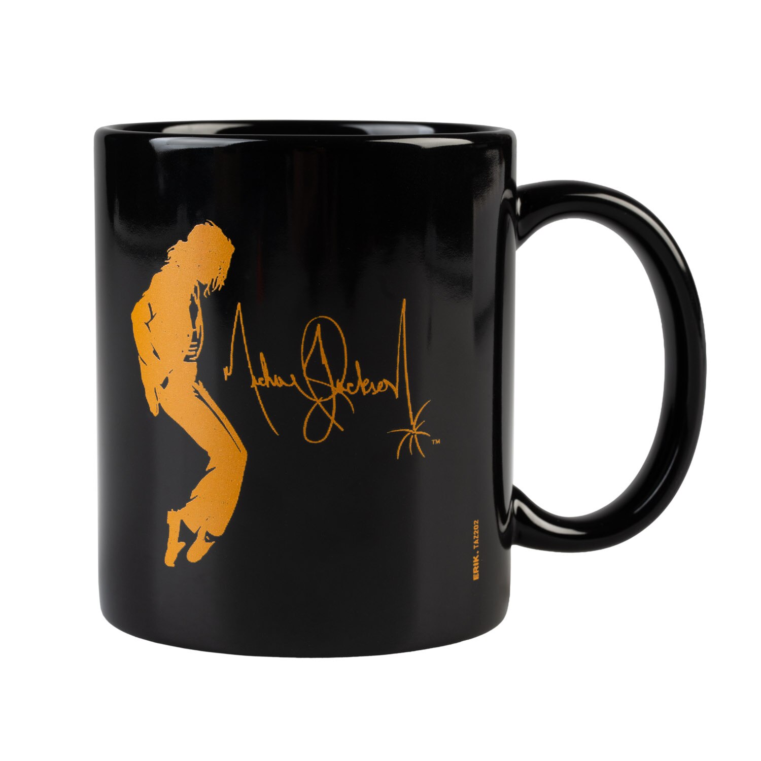 Taza fabricada en cerámica con acabado brillante Negro / Blanco-2