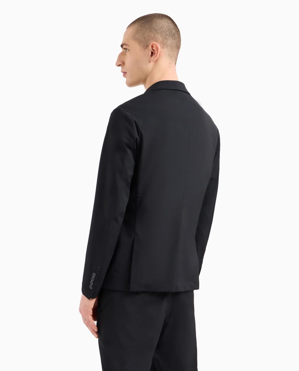 Blazer Regular Fit em Tecido Bi-Stretch Preto-2
