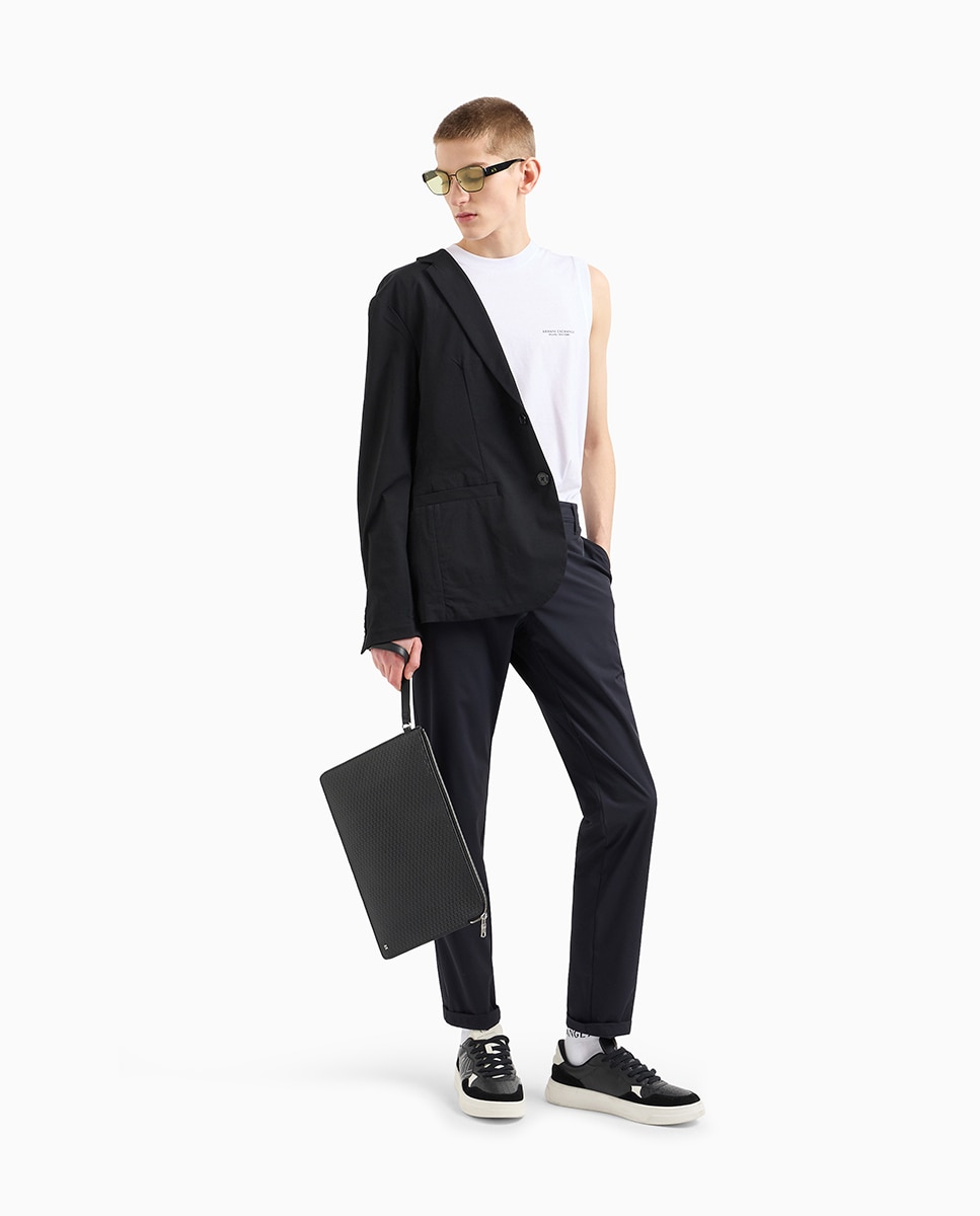Calças chino regular fit Azul-marinho-1