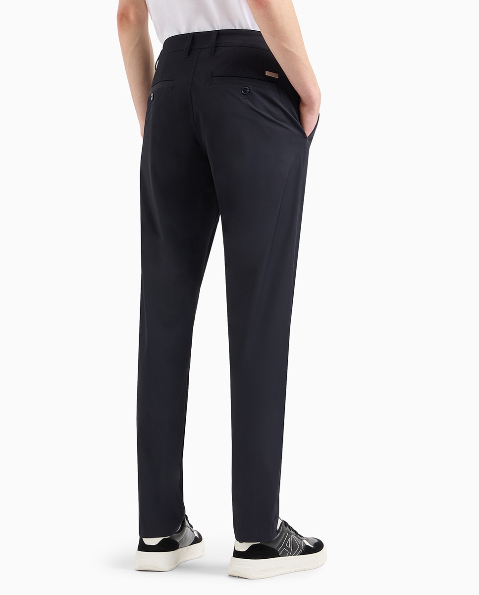 Calças chino regular fit Azul-marinho-3