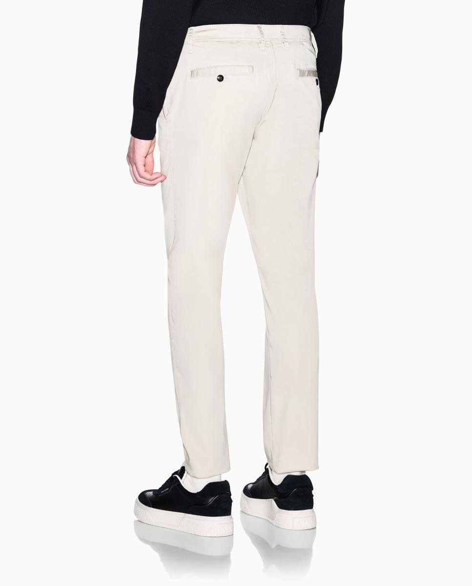 Calças Chino Regular Fit com Algodão Bege-3