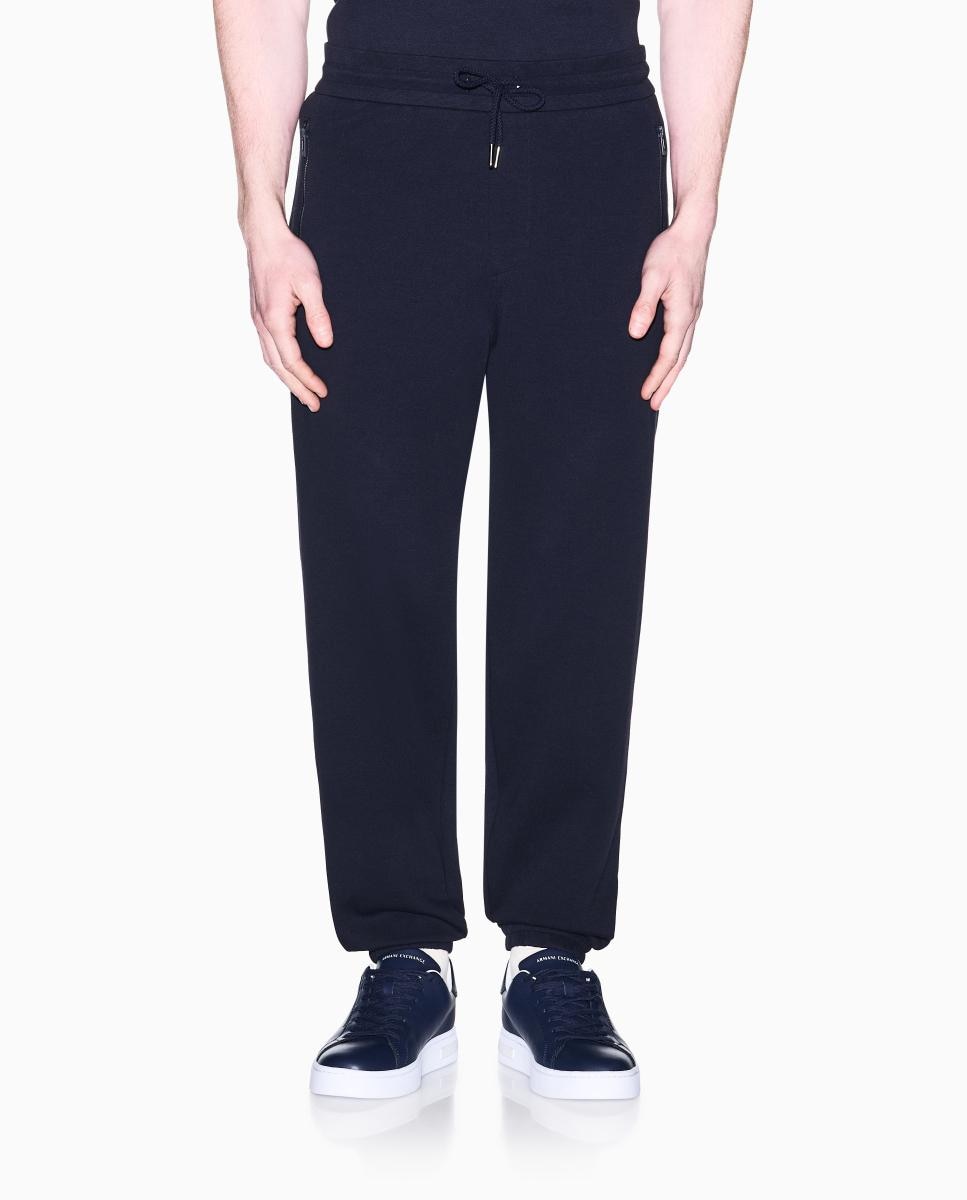 Joggers com Bolsos com Fecho de Correr Azul-marinho-2