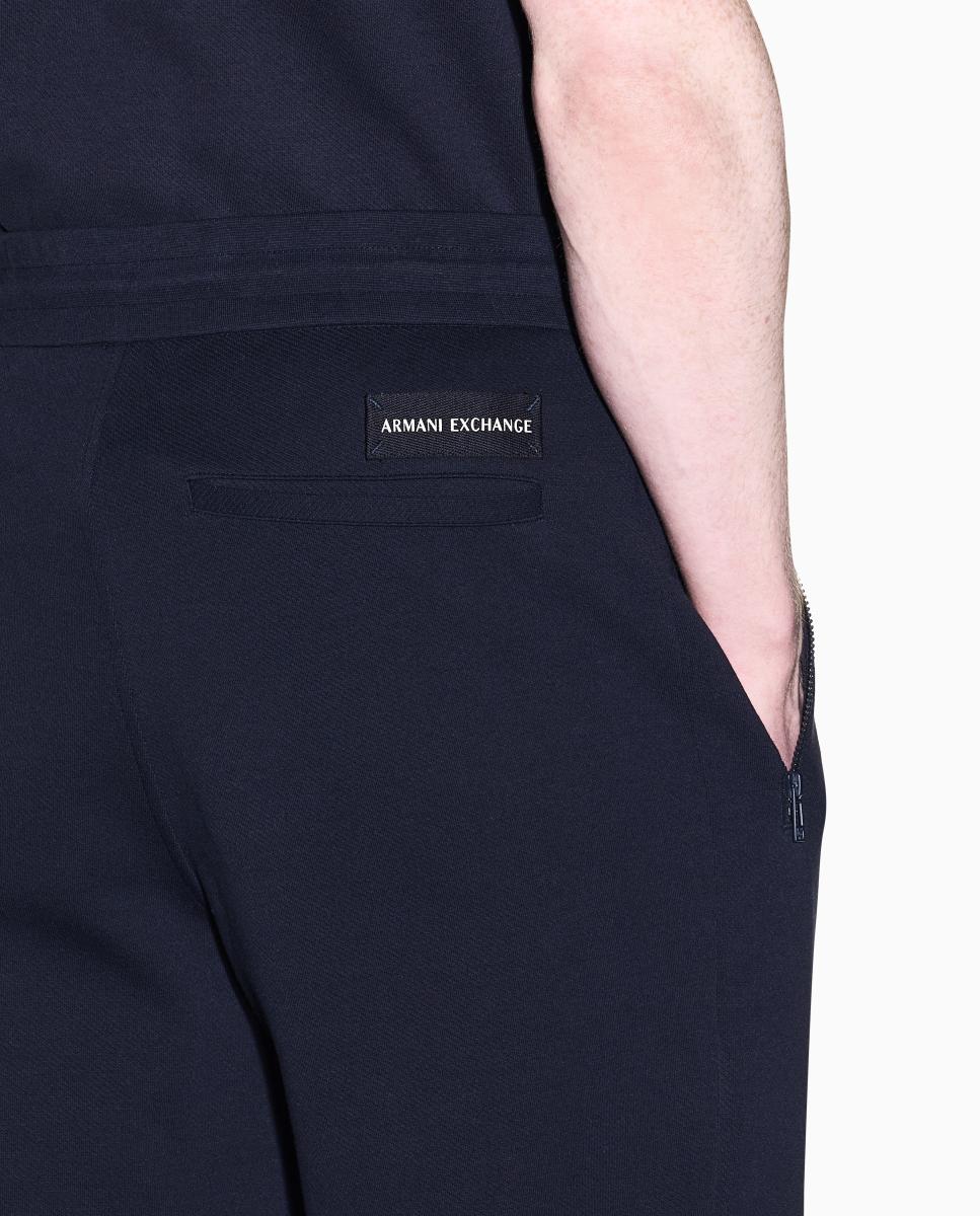 Joggers com Bolsos com Fecho de Correr Azul-marinho-4