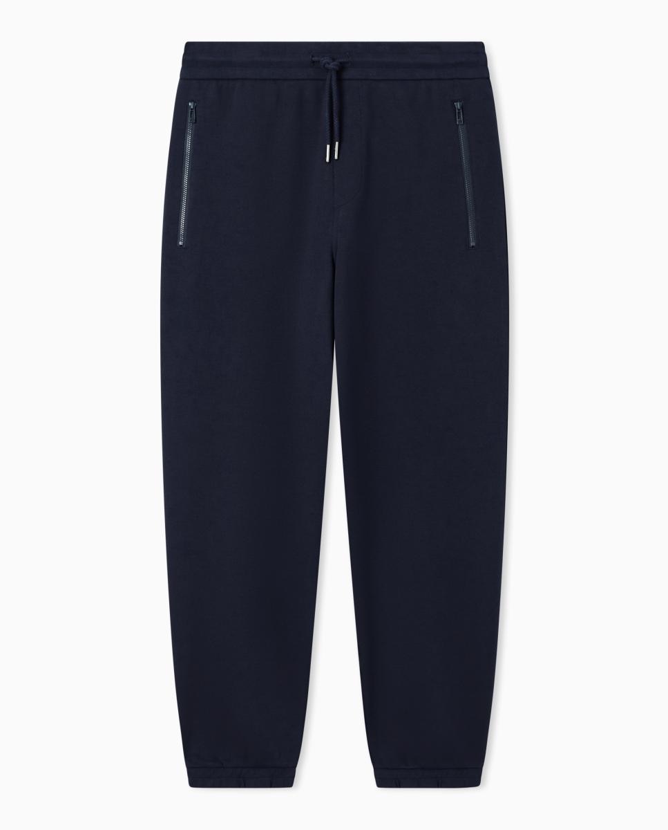 Joggers com Bolsos com Fecho de Correr Azul-marinho-5