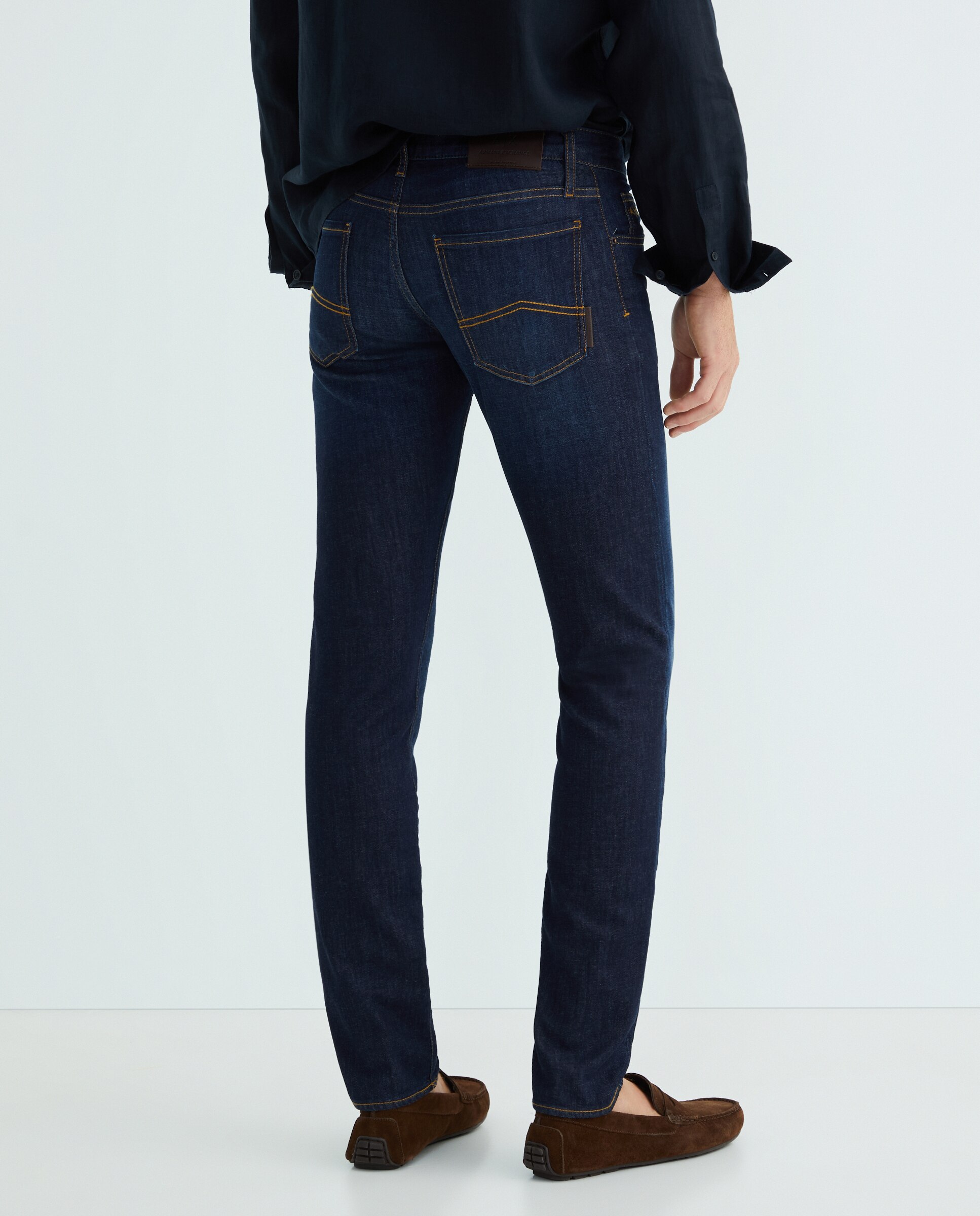 Jeans J66 Skinny com Lavagem - Azul-Escuro Azul-índigo-3