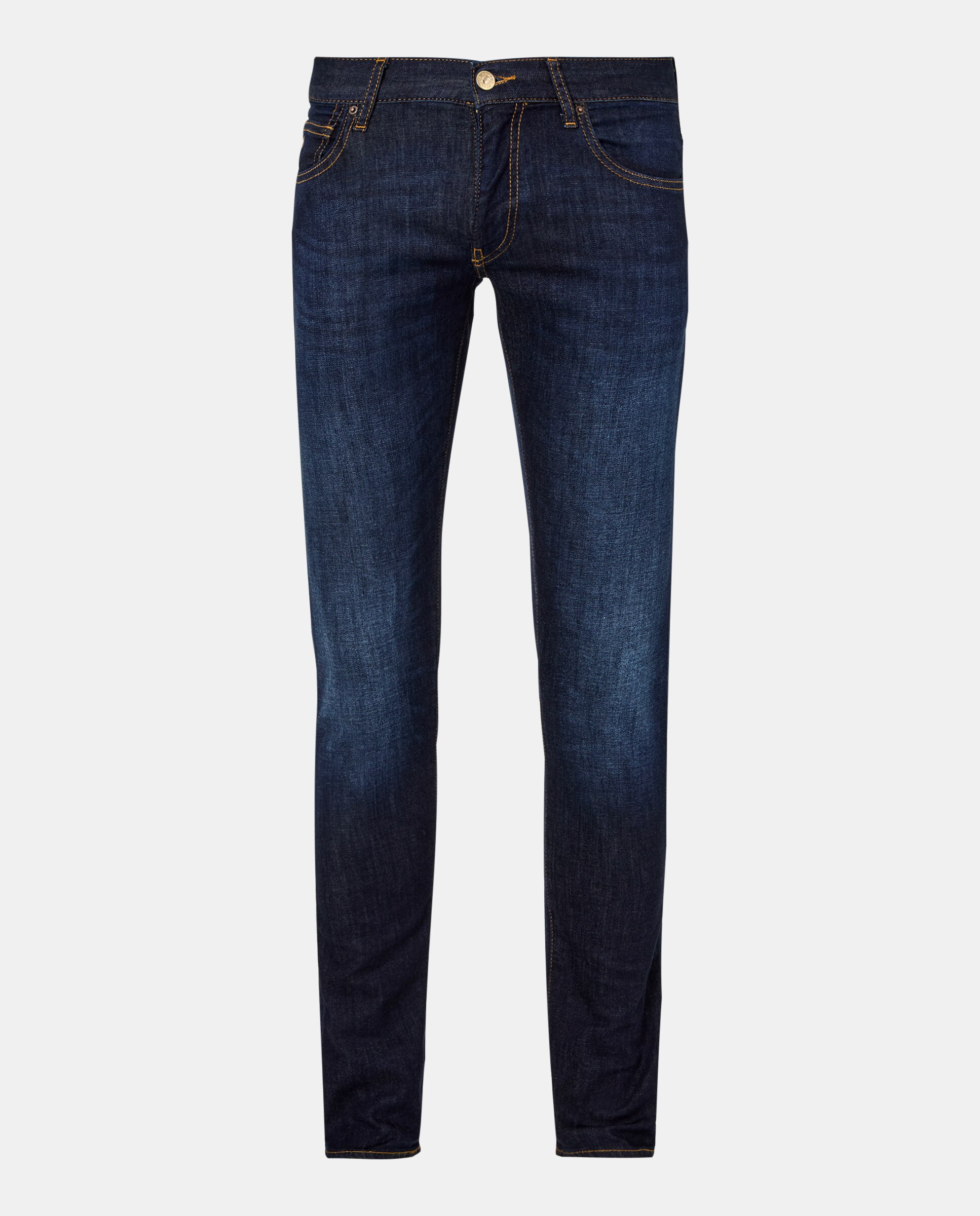 Jeans J66 Skinny com Lavagem - Azul-Escuro Azul-índigo-4