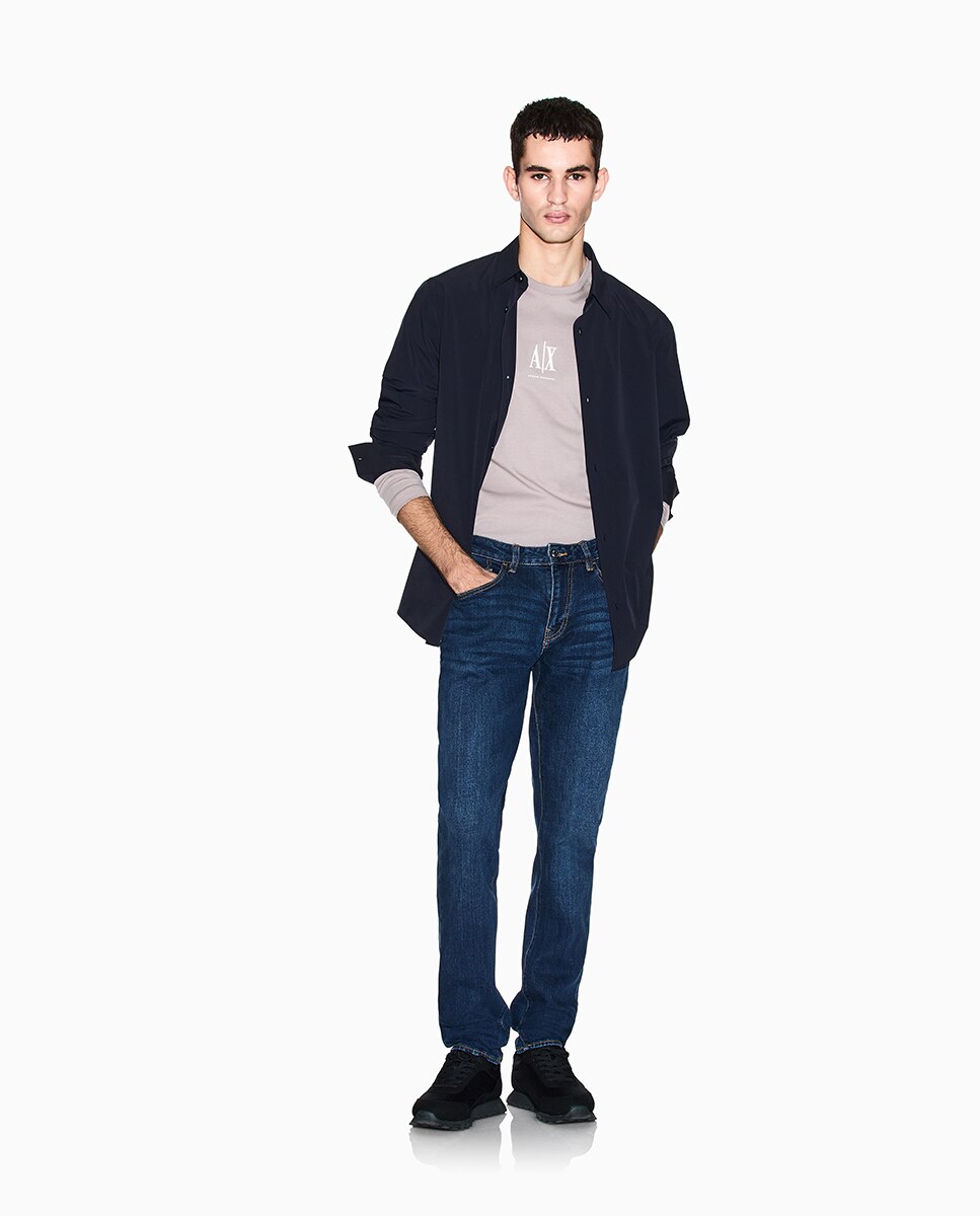 Imagem 0 de Jeans J14 Slim Fit com Lavagem Média Escura