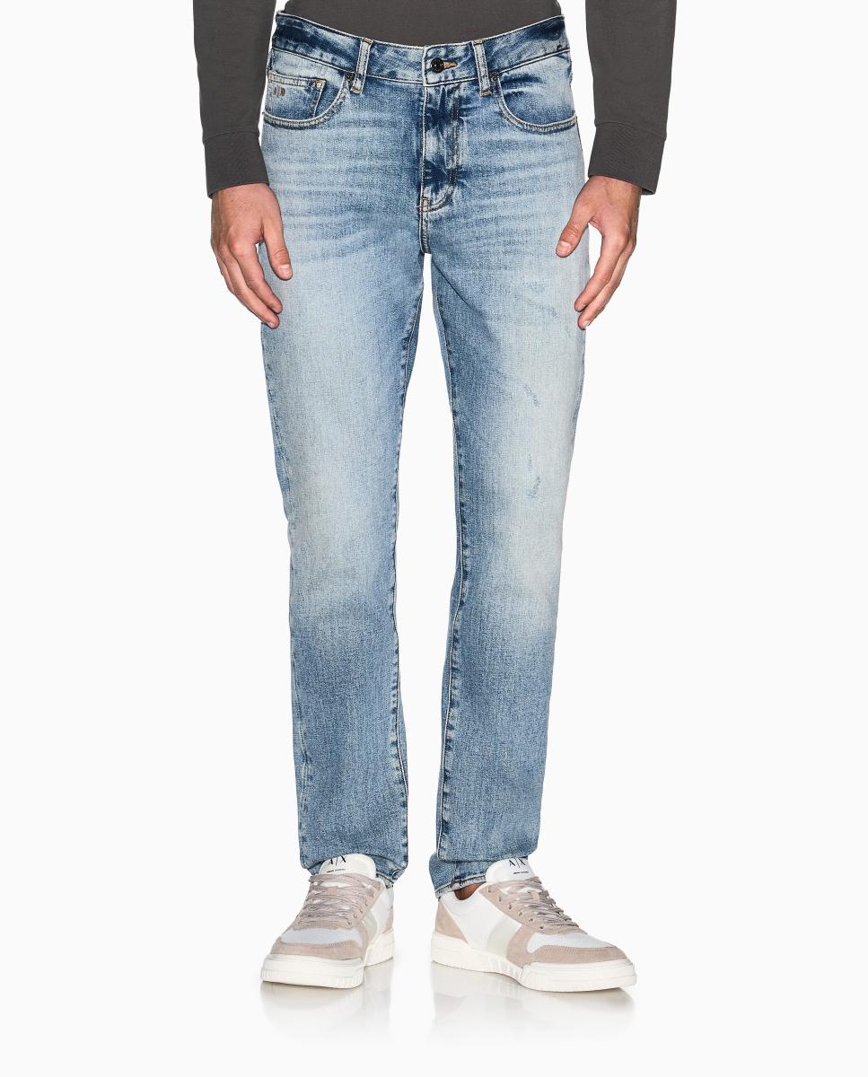 Jeans J14 Slim Fit com Lavagem Clara Azul-índigo-2