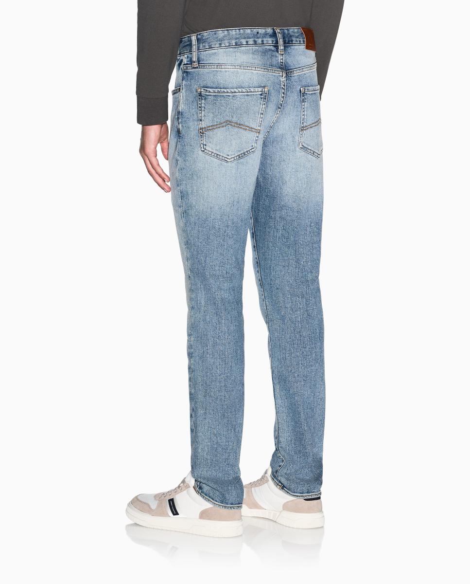 Jeans J14 Slim Fit com Lavagem Clara Azul-índigo-3
