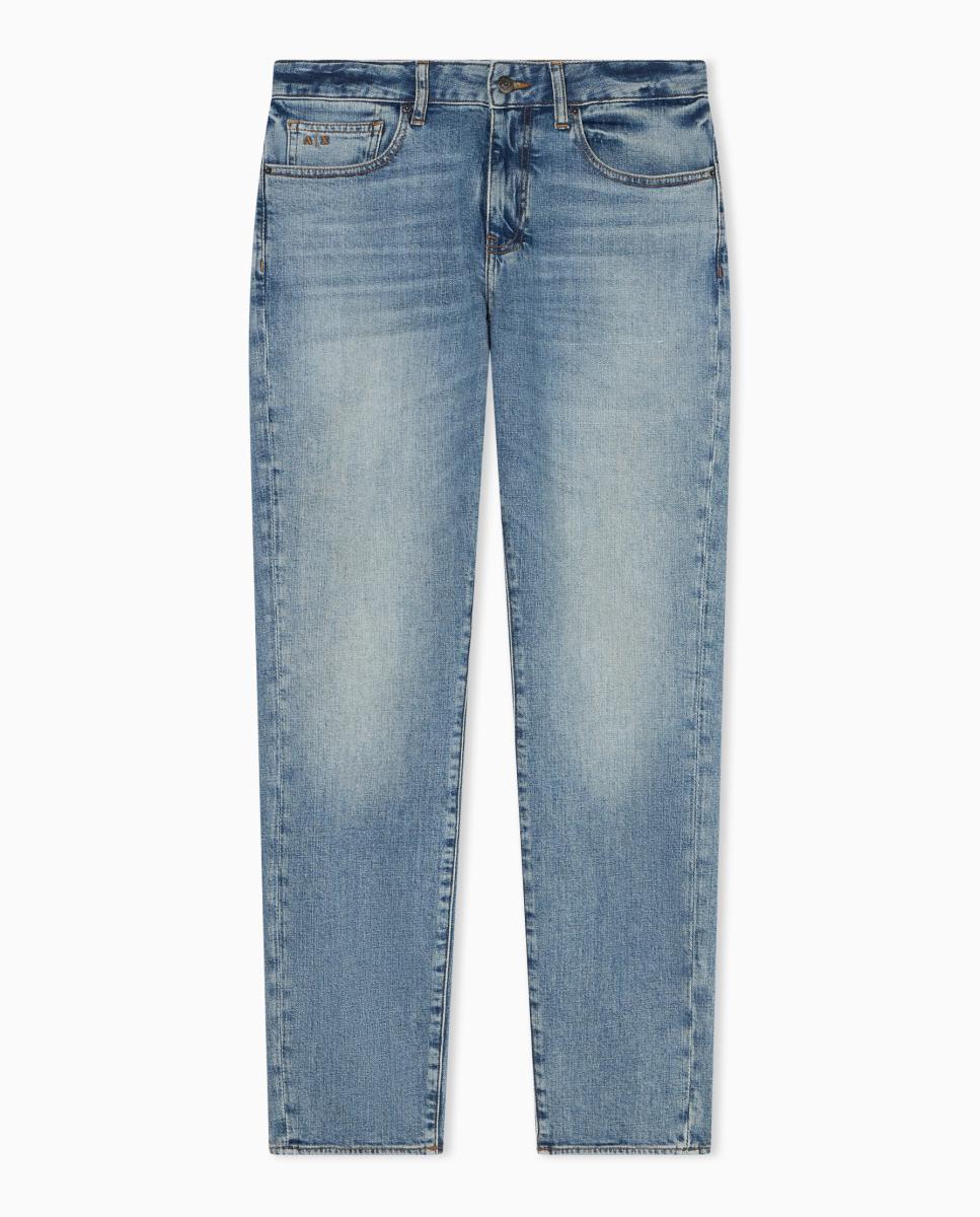 Jeans J14 Slim Fit com Lavagem Clara Azul-índigo-5