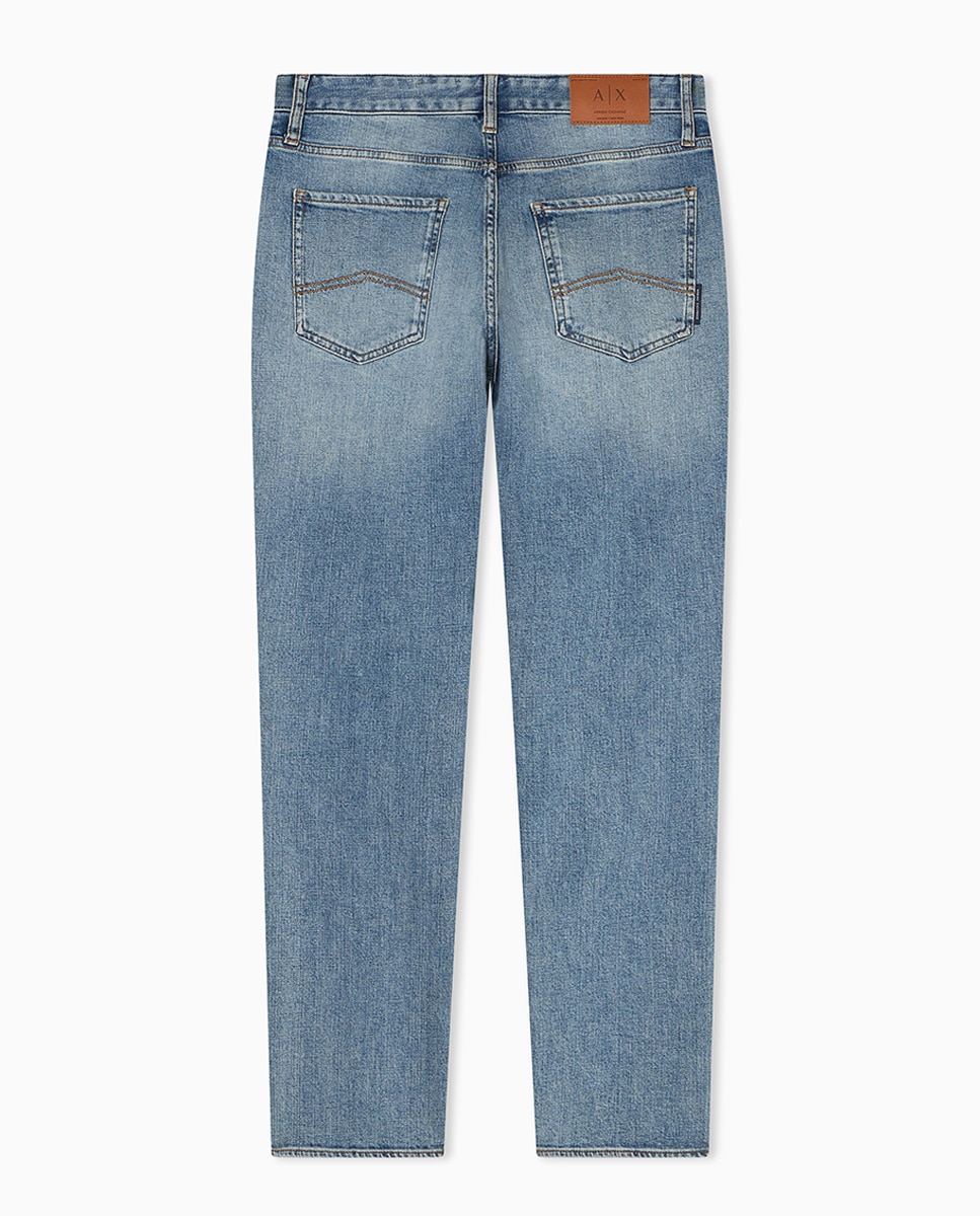 Jeans J14 Slim Fit com Lavagem Clara Azul-índigo-6