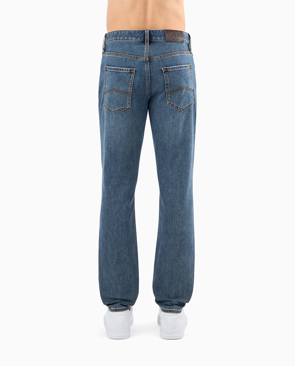 Jeans J14 Slim Fit com Lavagem Média Azul-índigo-2