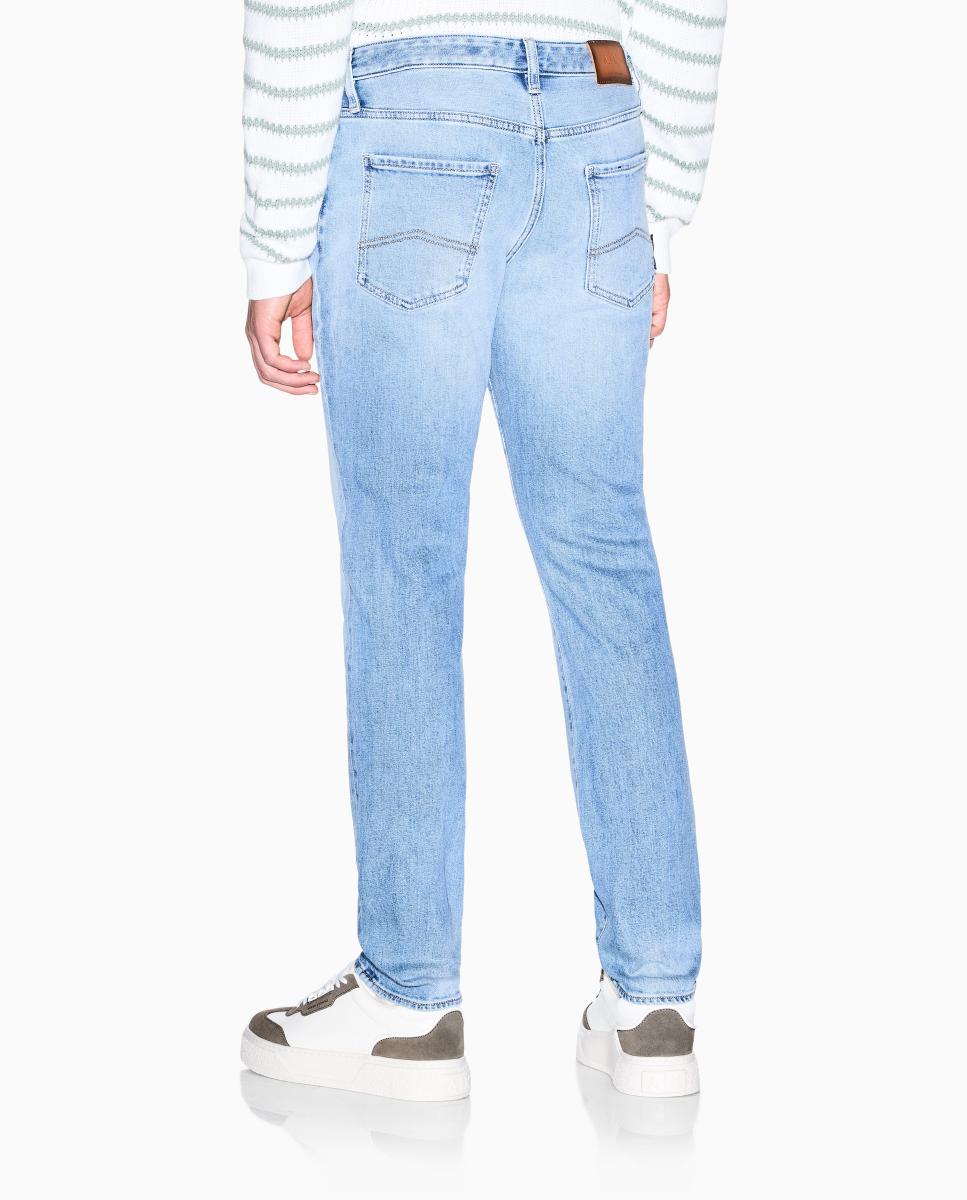 Jeans J14 Slim Fit com Lavagem Clara Azul-índigo-3
