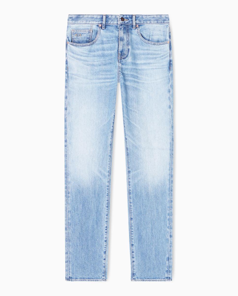 Jeans J14 Slim Fit com Lavagem Clara Azul-índigo-5