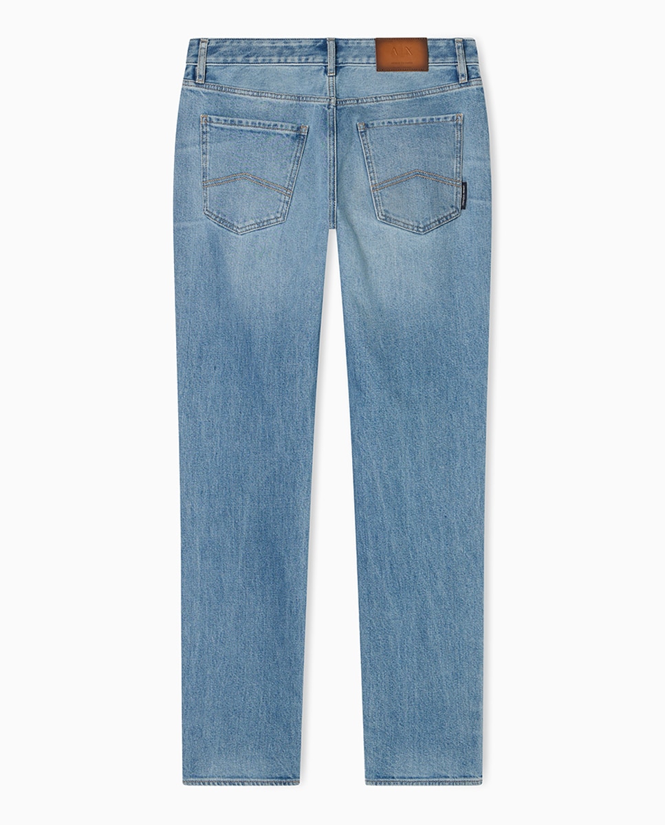 Jeans J14 Slim Fit com Lavagem Clara Azul-índigo-6