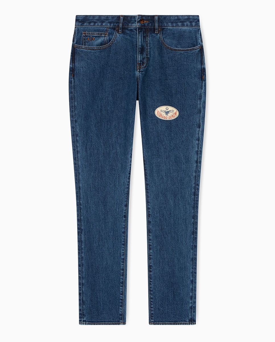 Jeans J14 Slim Fit sem Lavagem Azul-índigo-3