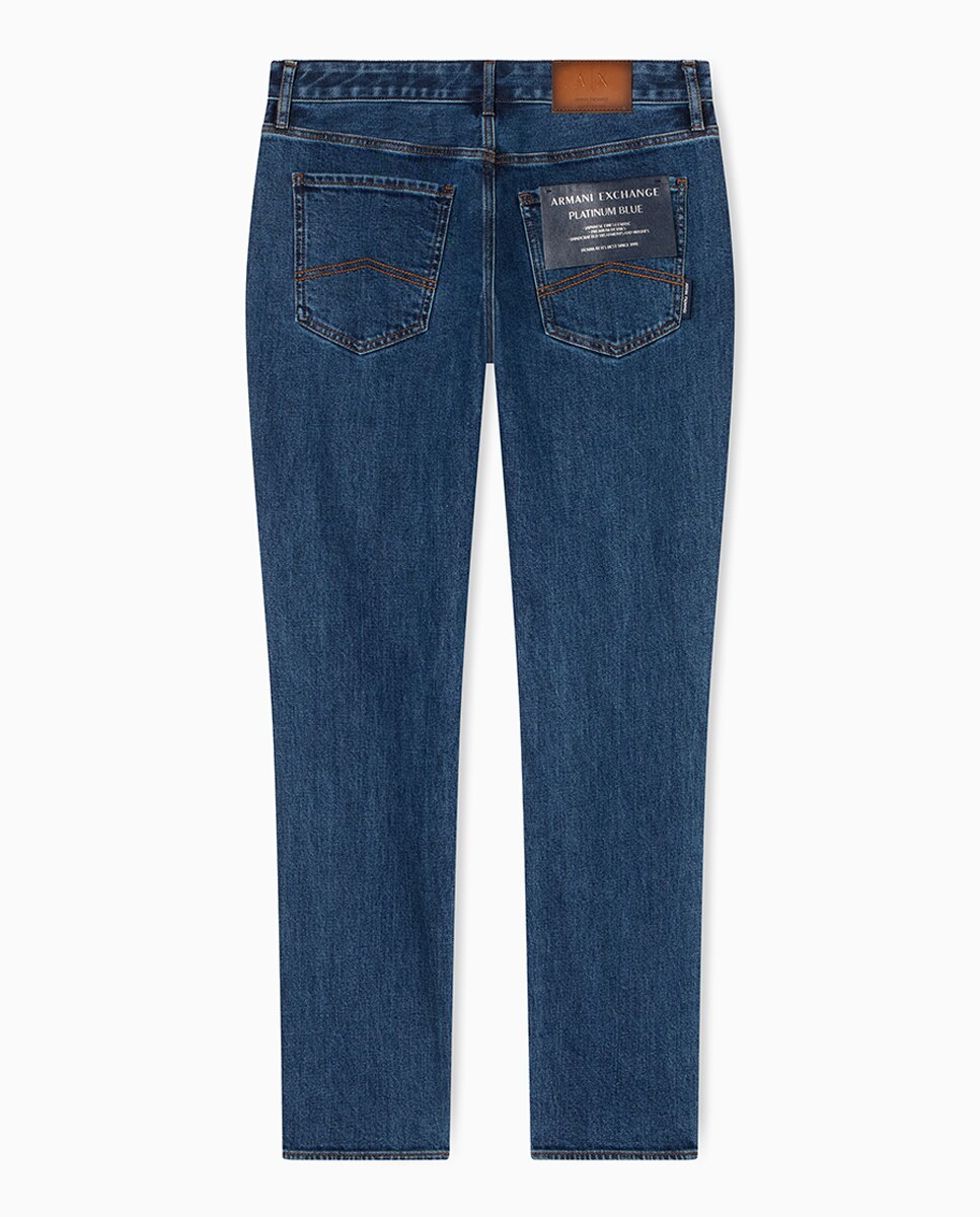 Jeans J14 Slim Fit sem Lavagem Azul-índigo-4