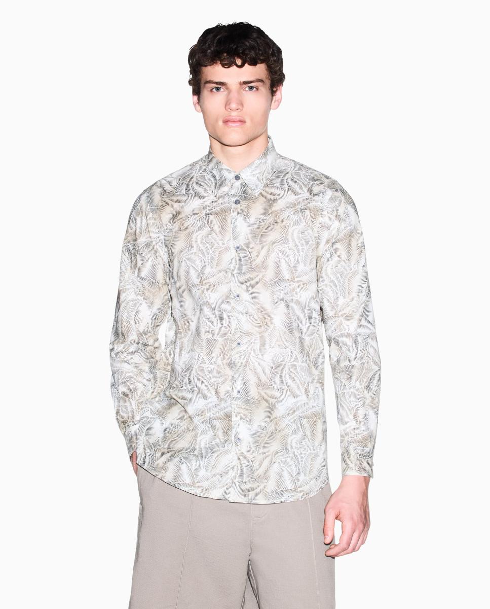 Imagem 0 de Camisa de Algodão Estampado Regular Fit